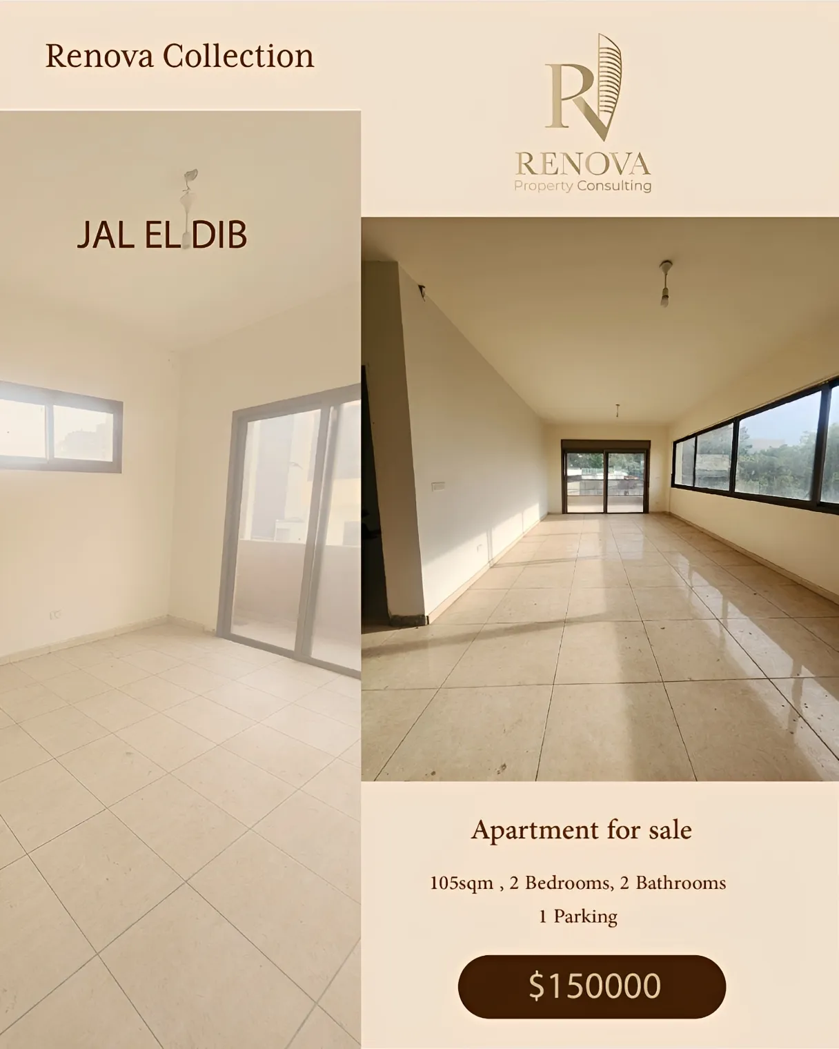 Apartment for sale in Jal El Dib, Lebanon - 2 bed, 2 bath