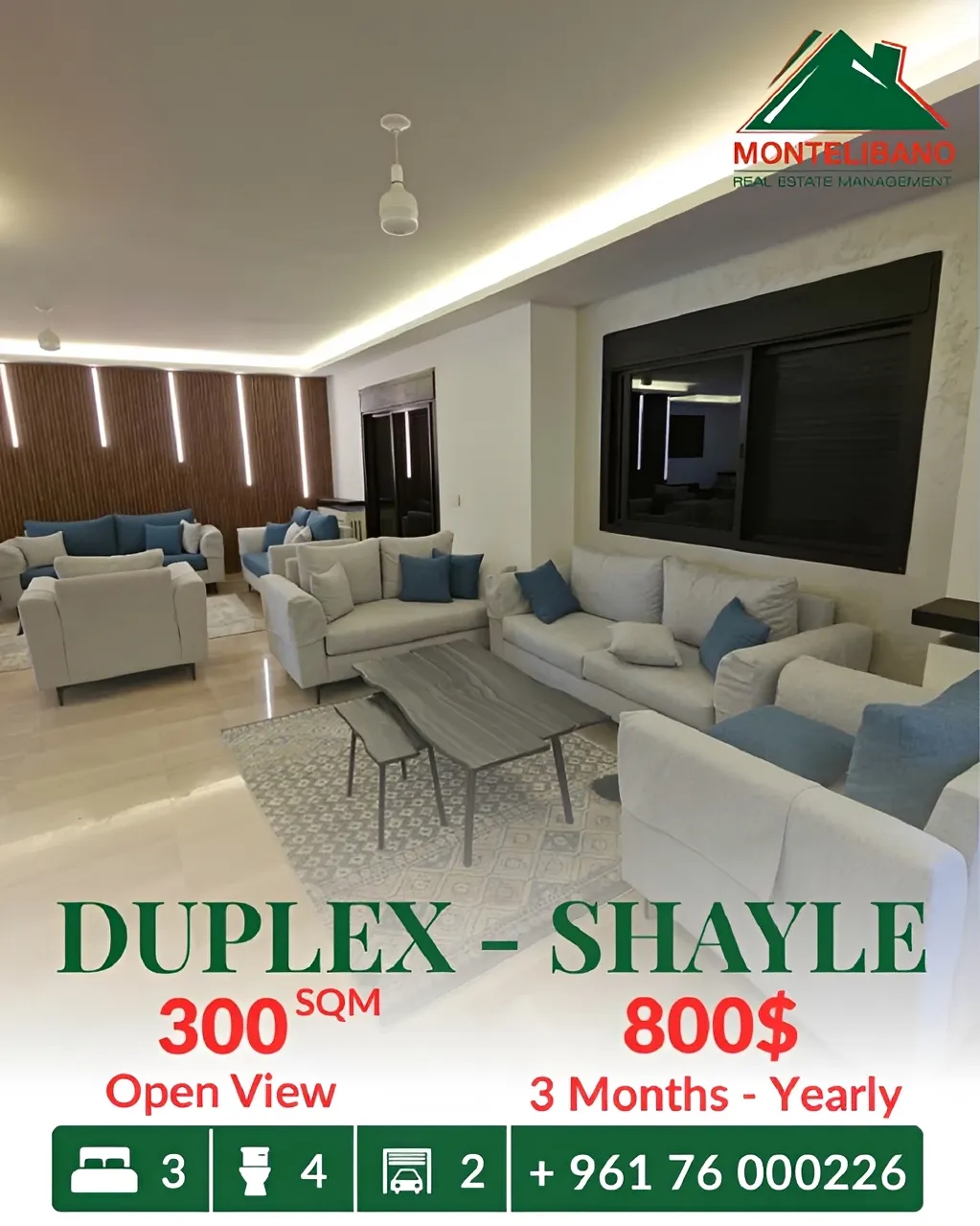 Duplex for rent in Sehayleh, Lebanon