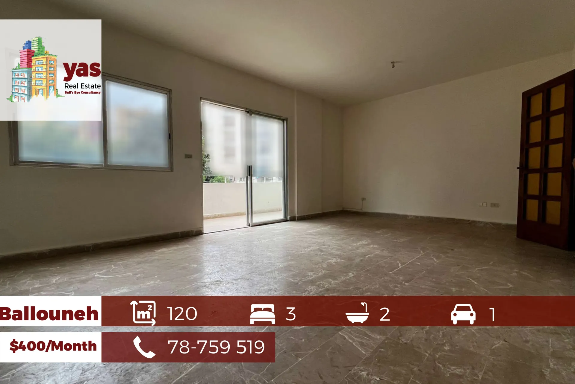 Apartment for Rent in Ballouneh