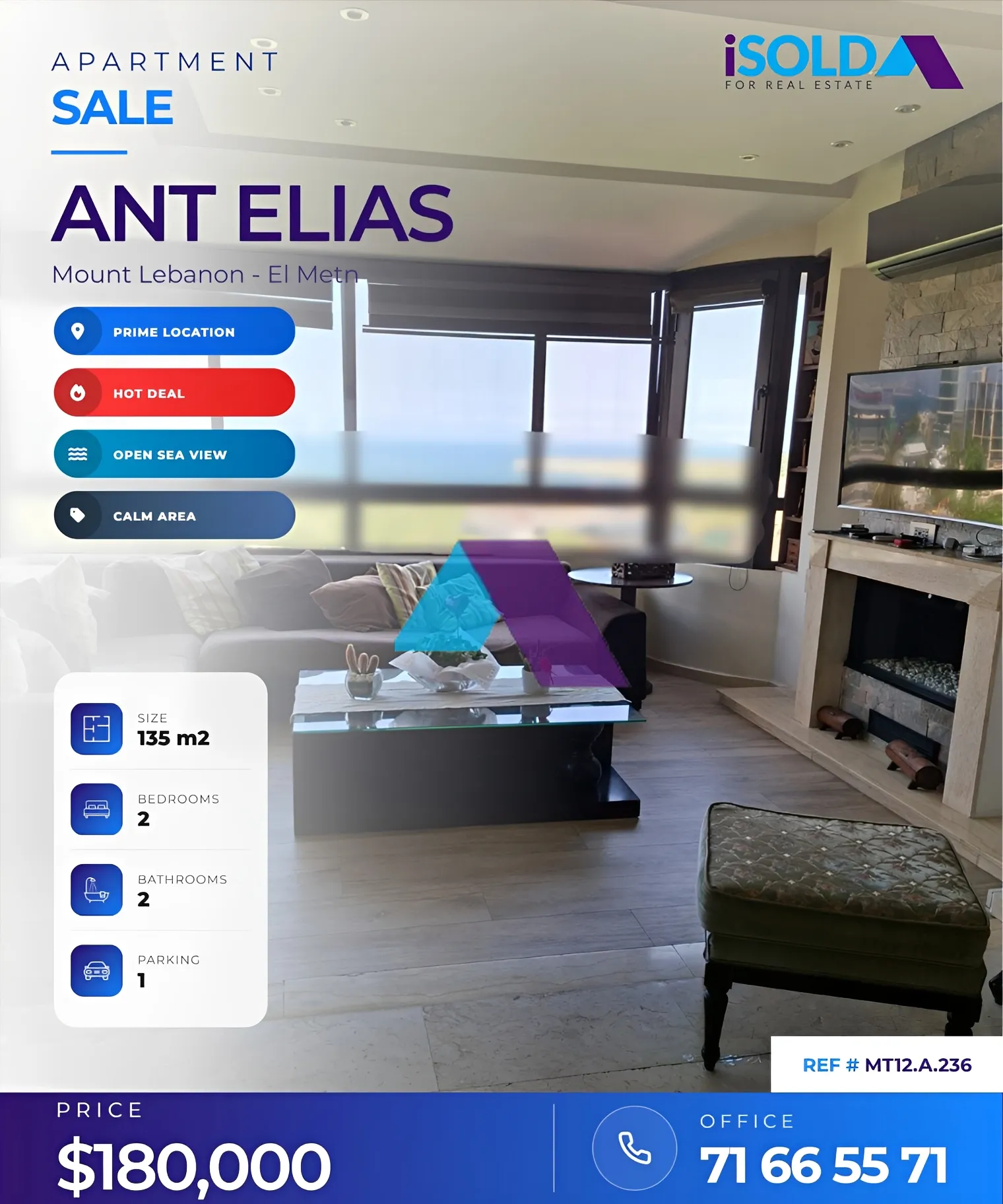 Apartment for sale in Antelias, Lebanon