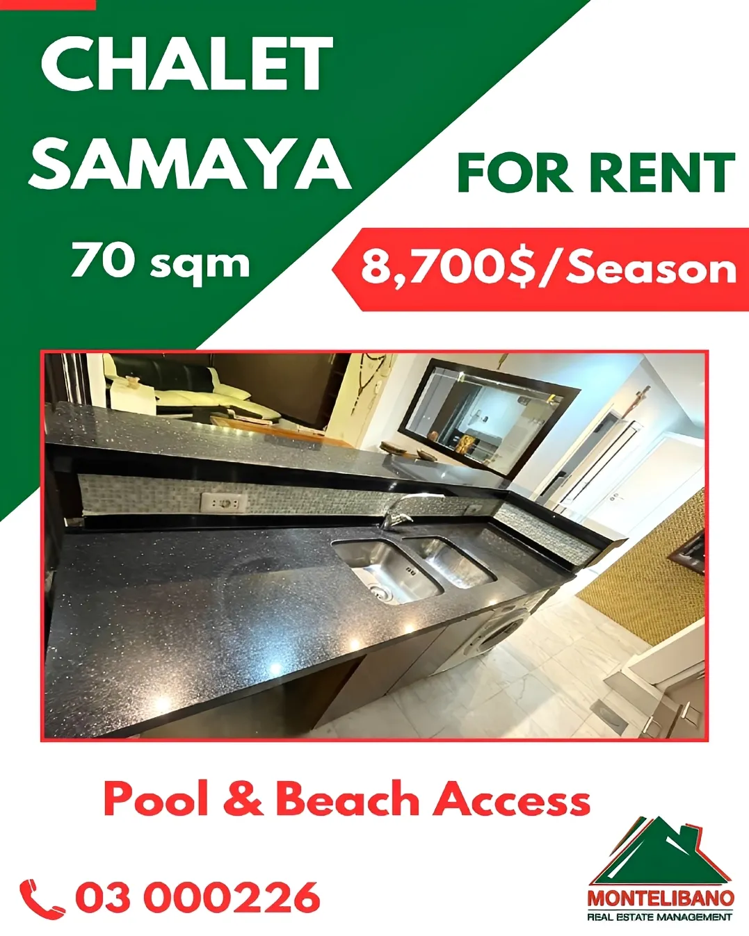 Chalet for rent in Kaslik, Lebanon