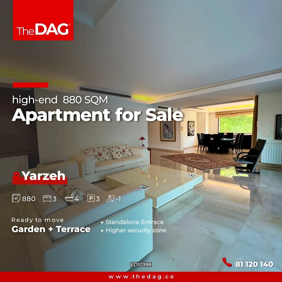 Apartment for sale in Yarzeh, Lebanon