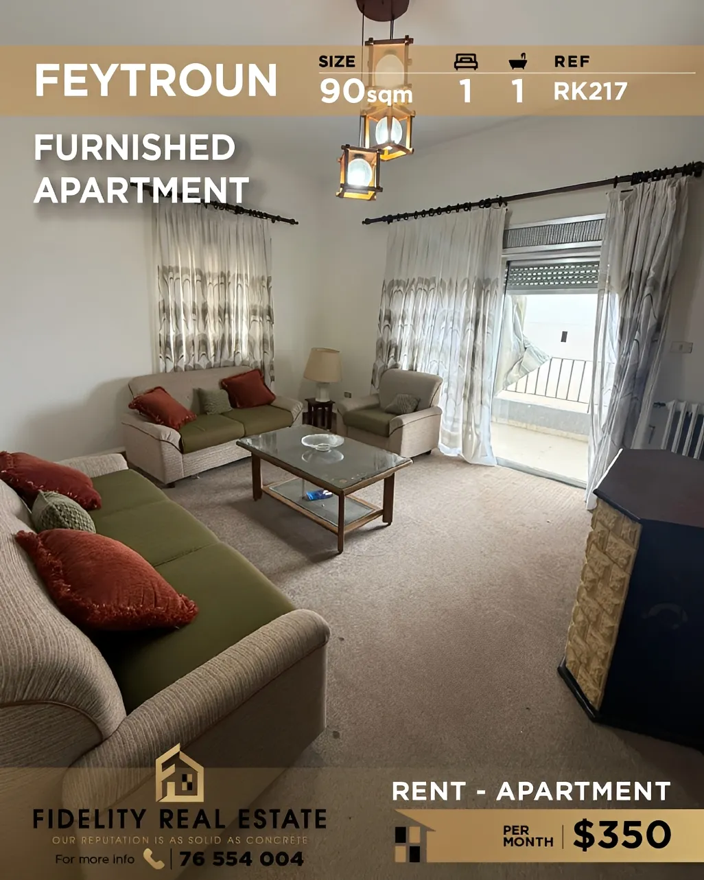 Apartment for rent in Faitroun, Lebanon - 1 bed, 1 bath