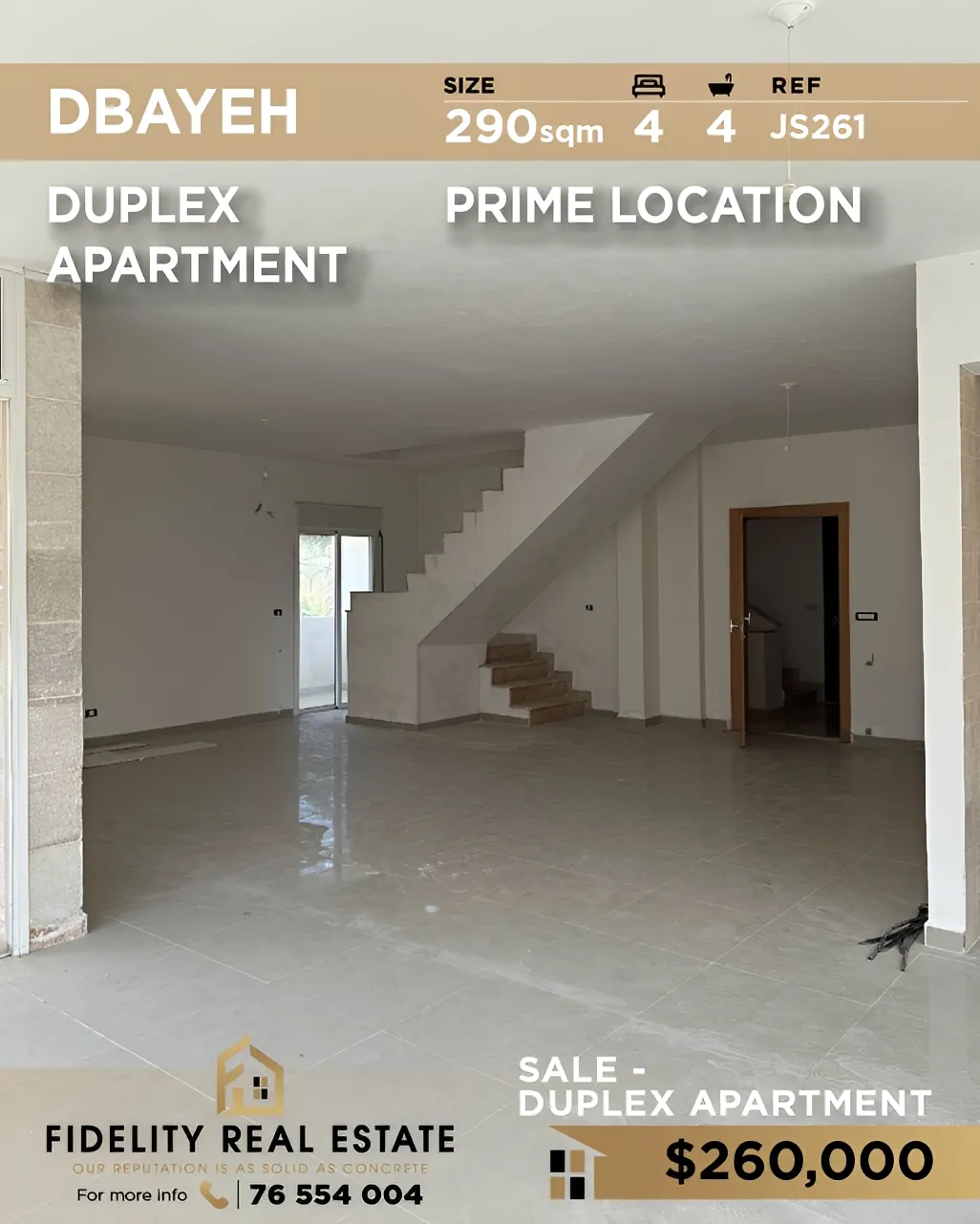 Duplex for sale in Dbayeh, Lebanon - 4 bed, 4 bath