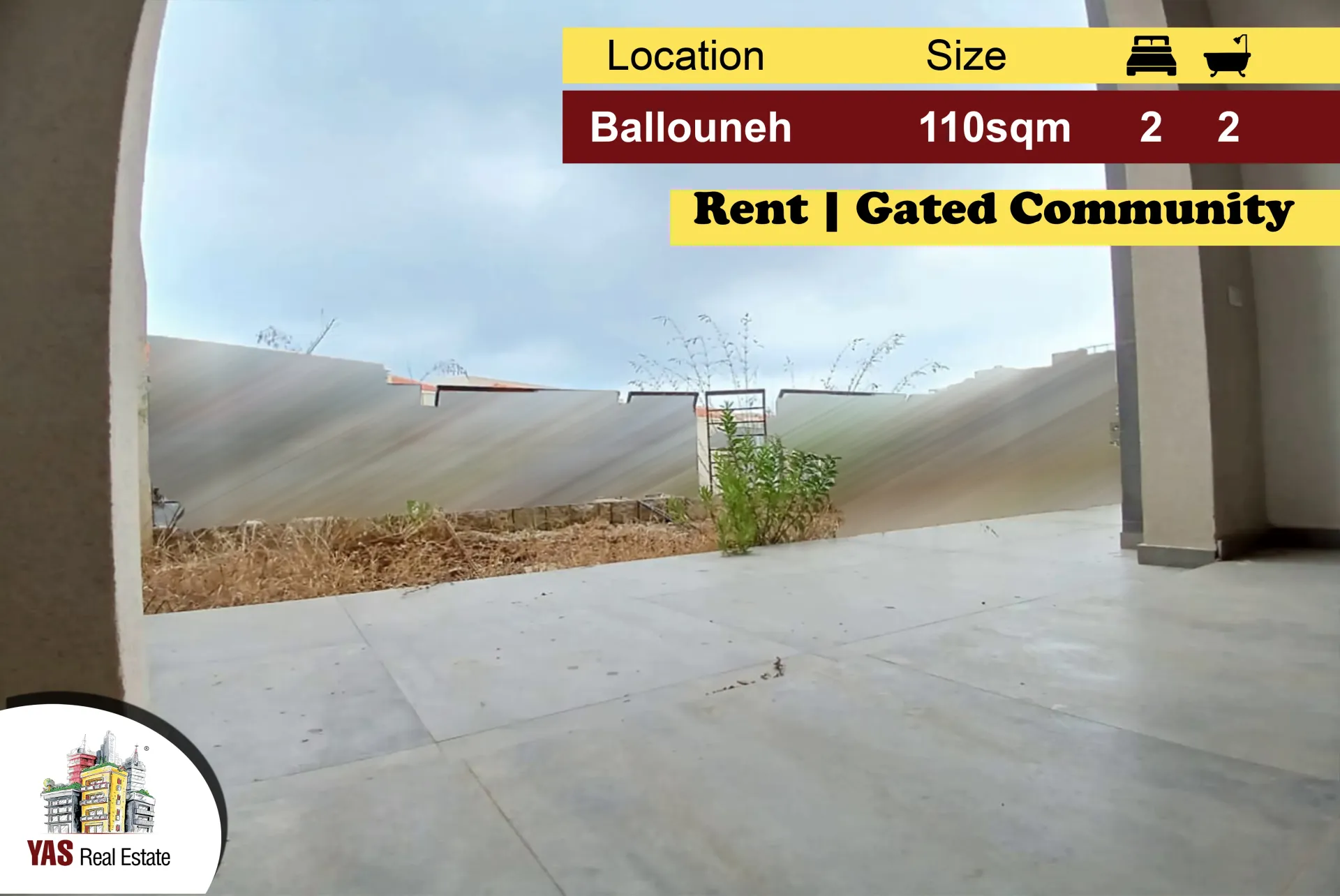 Apartment for Rent in Ballouneh - 2 bed, 2 bath