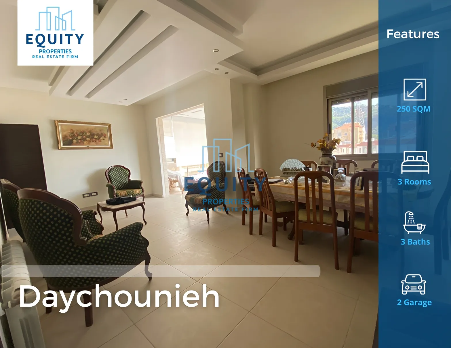 Duplex for sale in Daychounieh, Lebanon - 3 bed, 3 bath