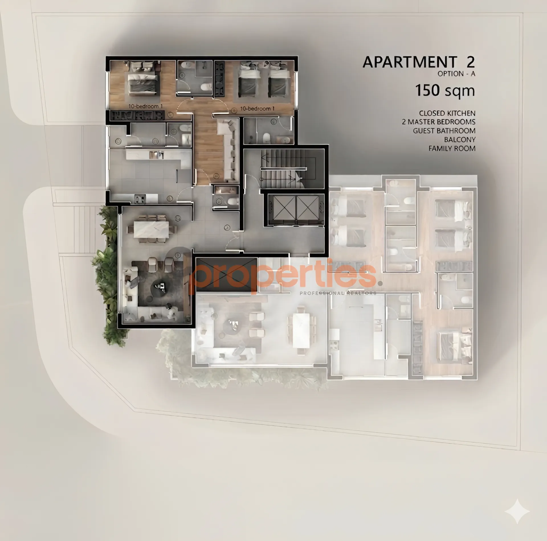 Apartment for sale in Achrafieh, Beirut, Lebanon - 3 bed, 4 bath