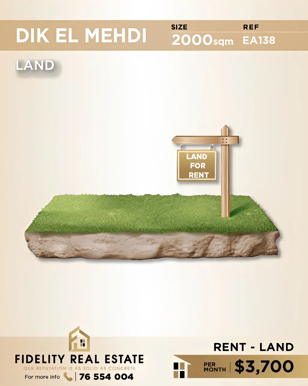 Residential Land for rent in Dik El Mehdi, Lebanon