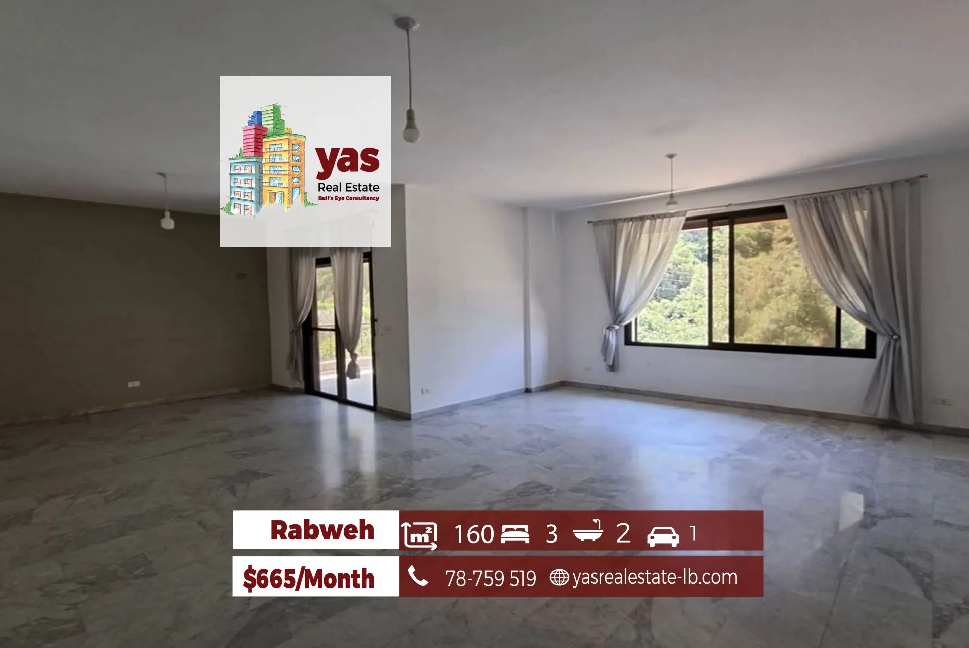 Apartment for Rent in Rabweh - 3 bed, 2 bath