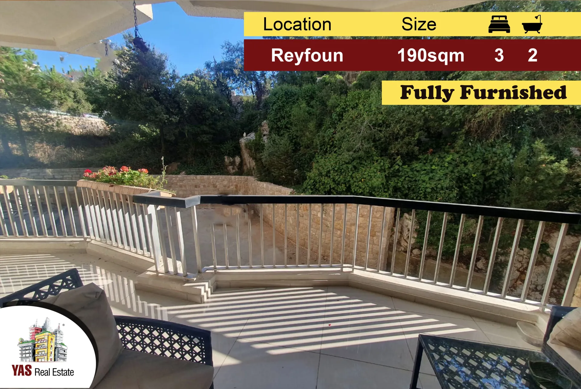 Apartment for Sale in Rayfoun - 3 bed, 3 bath