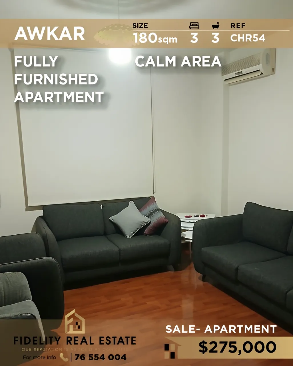 Apartment for sale in Aaoukar, Lebanon