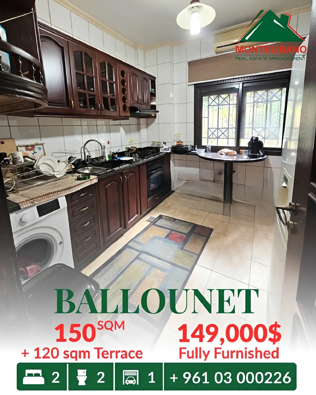 Apartment for sale in Ballouneh