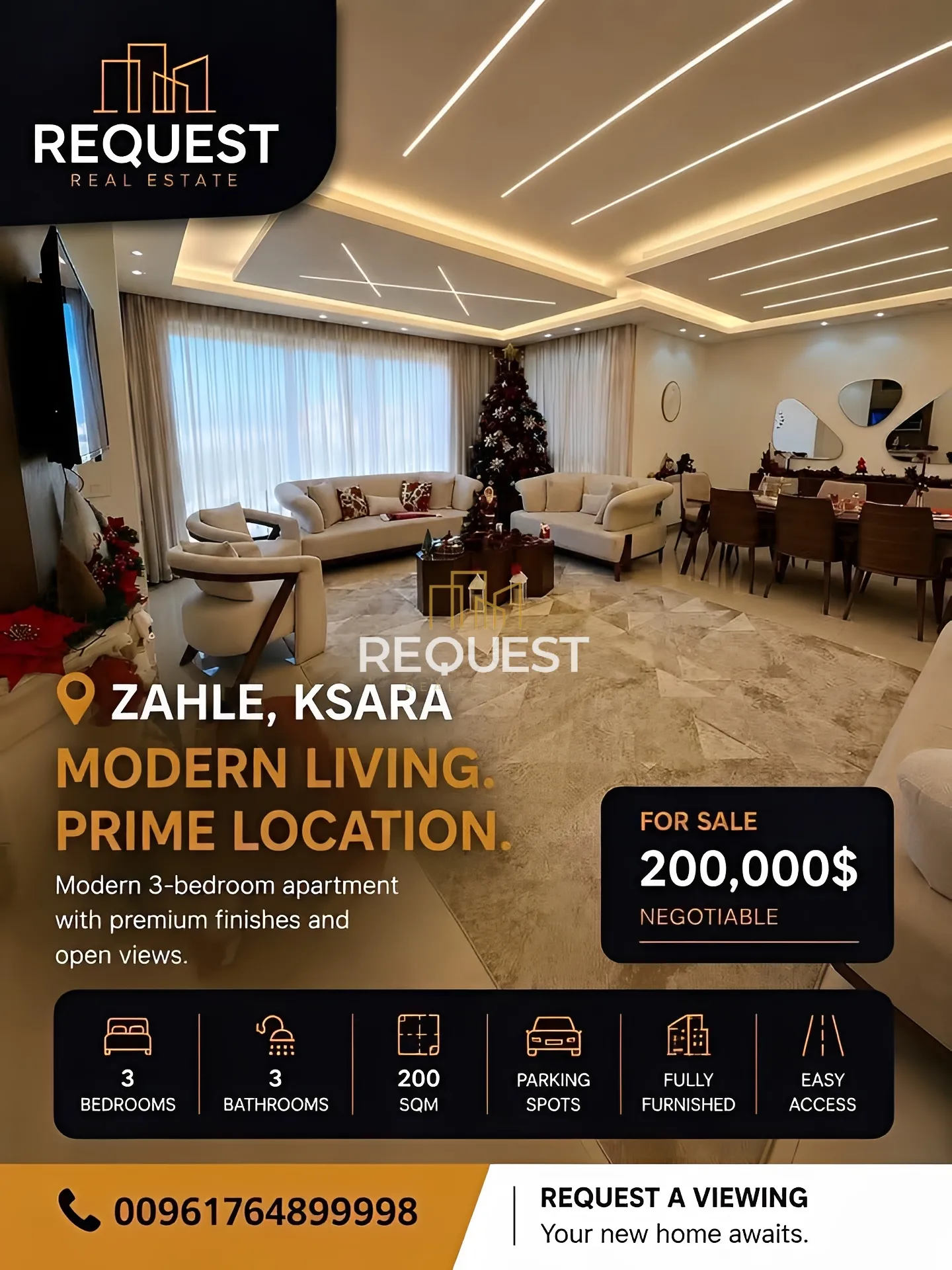Apartment for sale in Ksara, lebanon - 3 bed, 3.0 bath