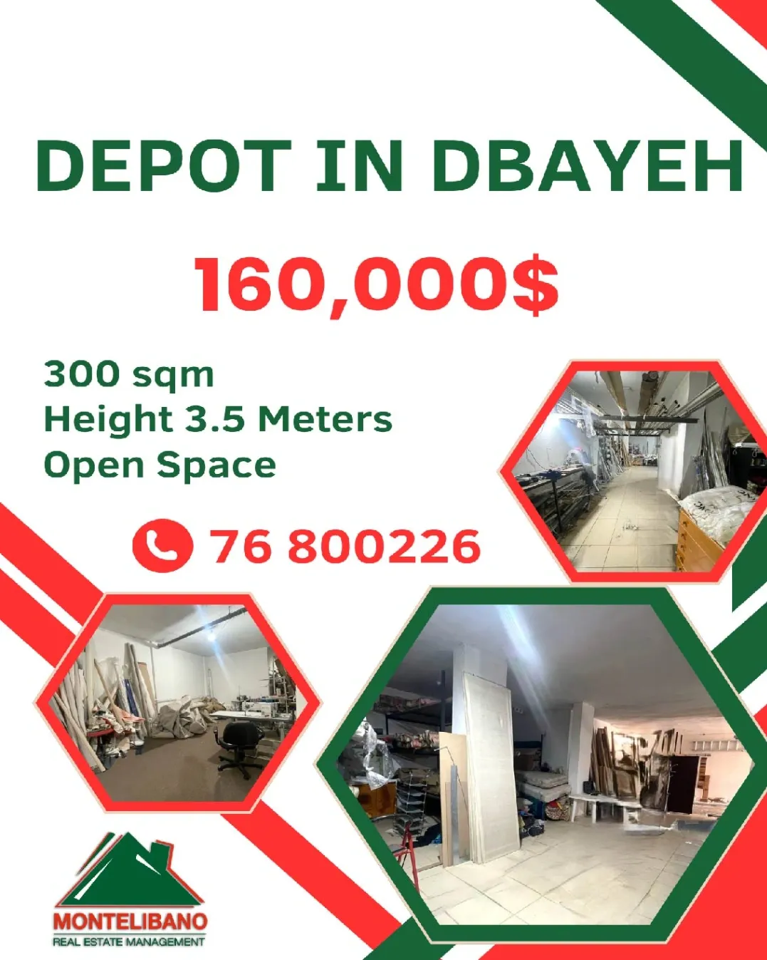 Warehouse for sale in Dbayeh, Lebanon