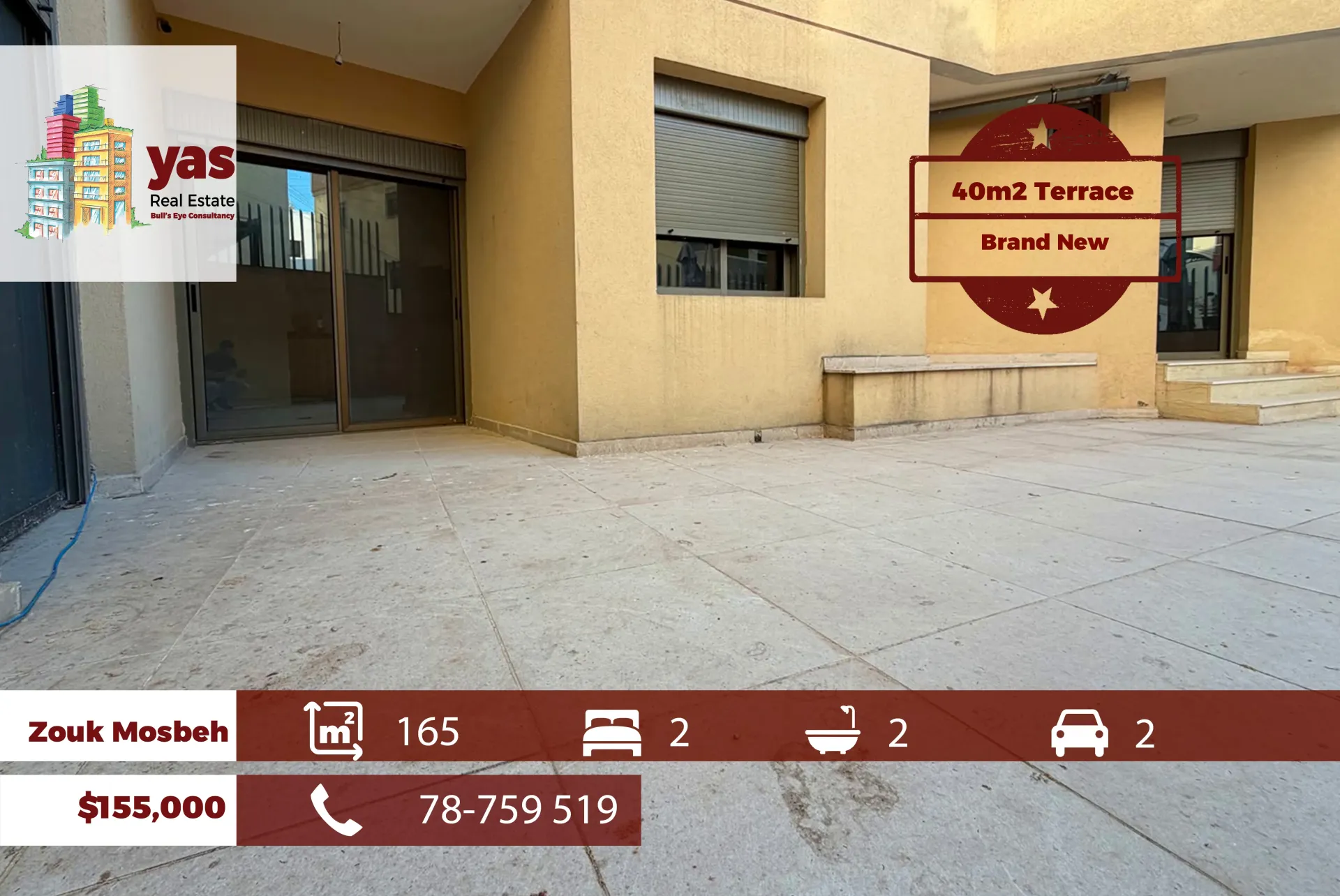 Apartment for Sale in Zouk Mosbeh - 2 bed, 2 bath