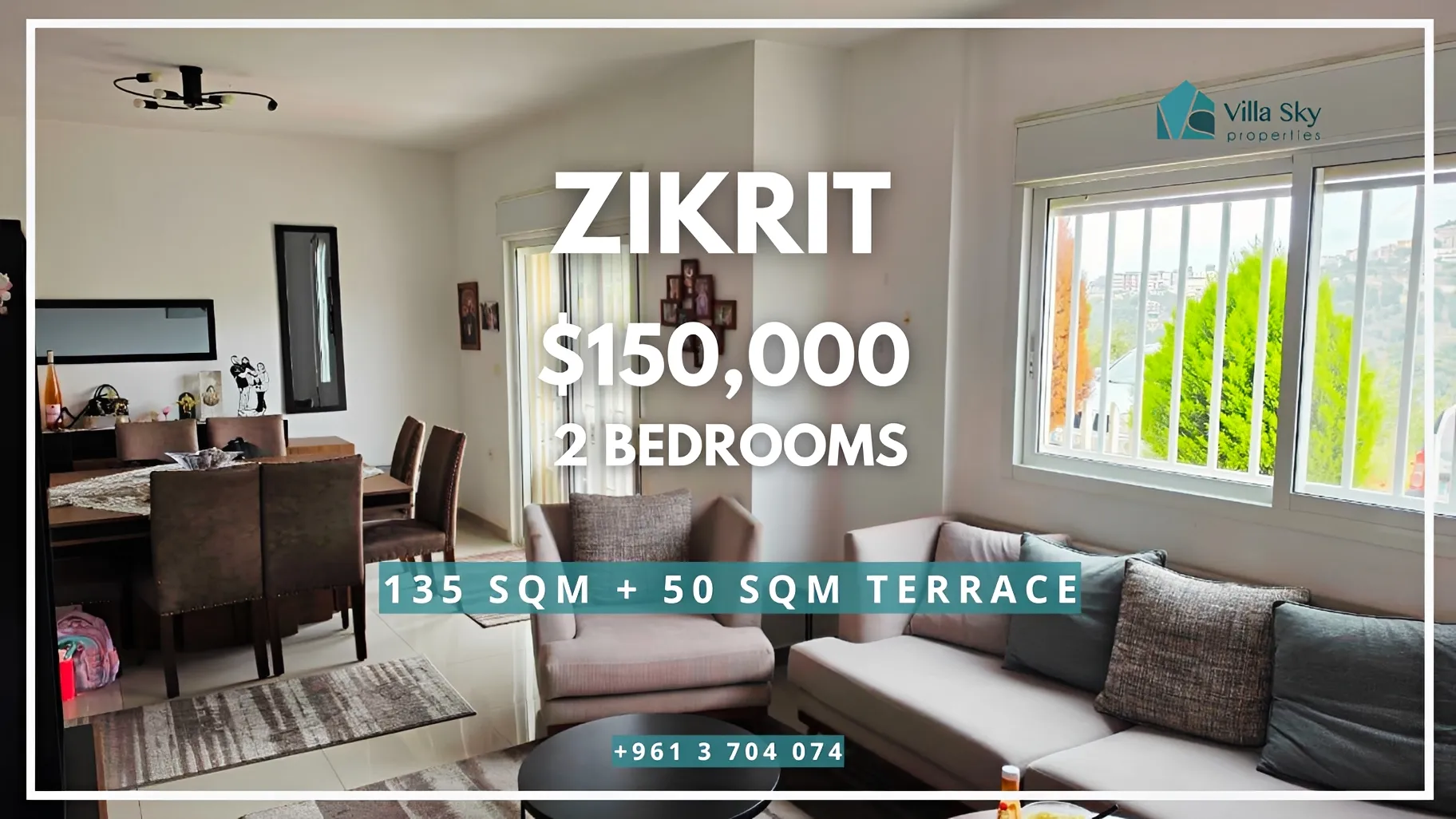 Apartment for sale in Zikrit, Lebanon