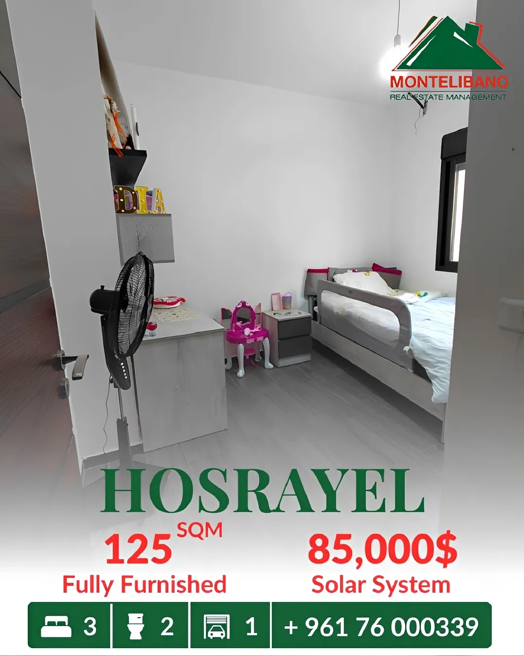 Apartment for sale in Hosrayel, Lebanon