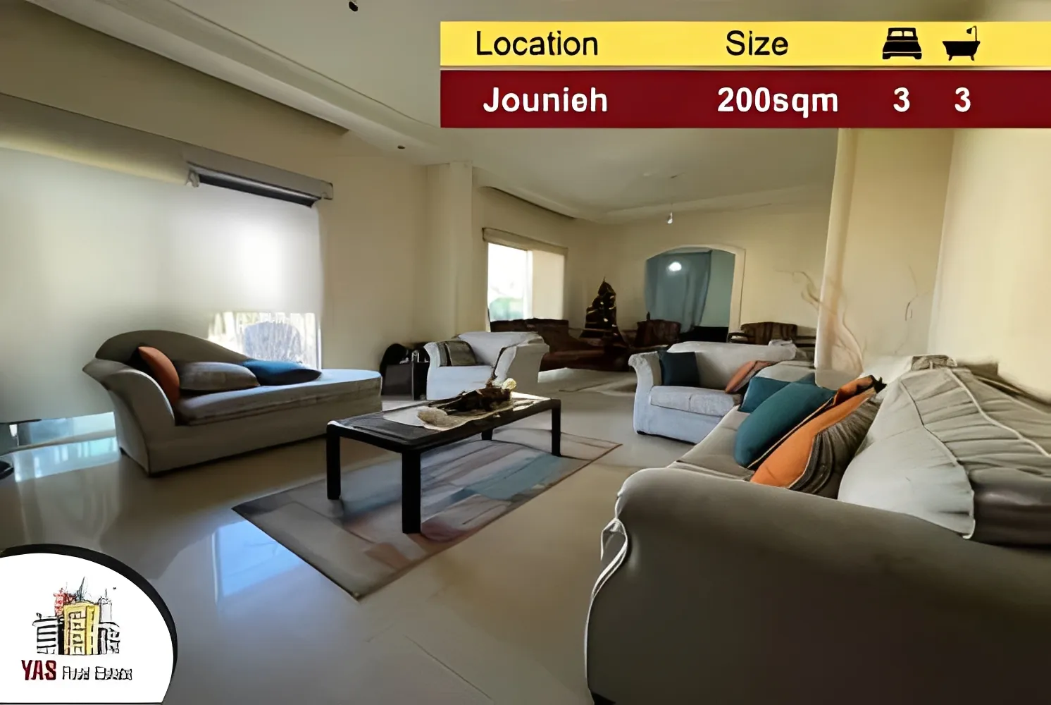 Apartment for Sale in Jounieh - 3 bed, 3 bath