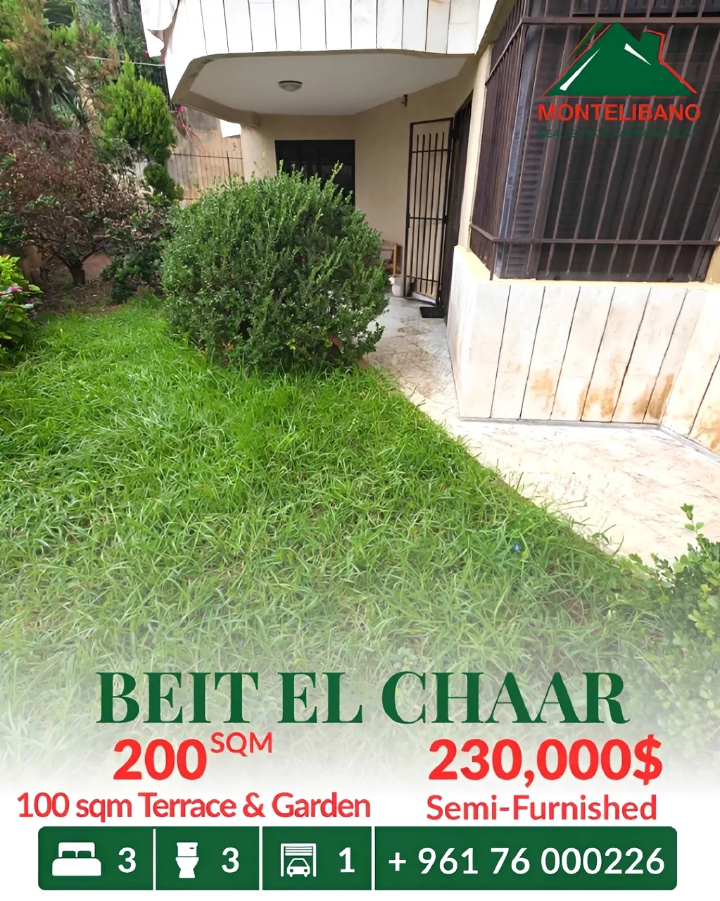 Apartment for sale in Beit El Chaar