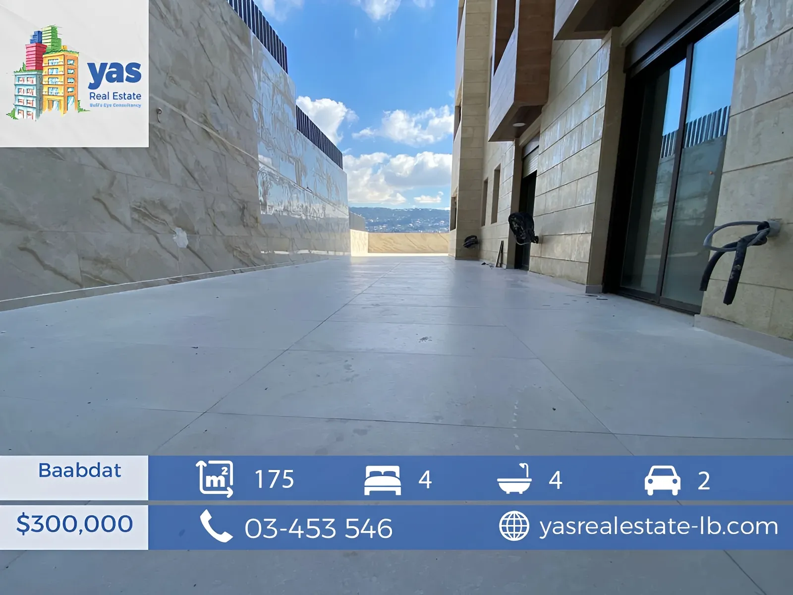 Apartment for Sale in Baabdat - 4 bed, 4 bath