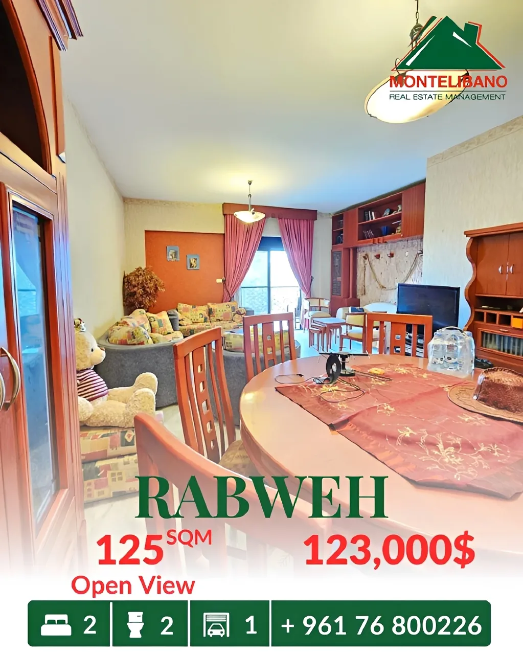 Apartment for sale in Rabweh, Bayrut, Lebanon