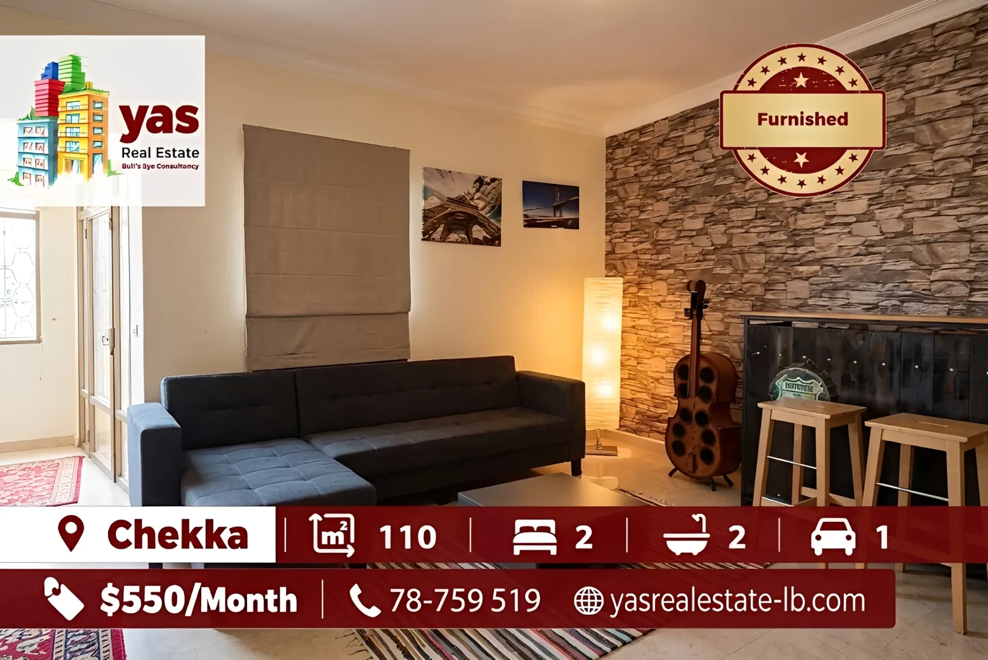 Apartment for Rent in Chekka