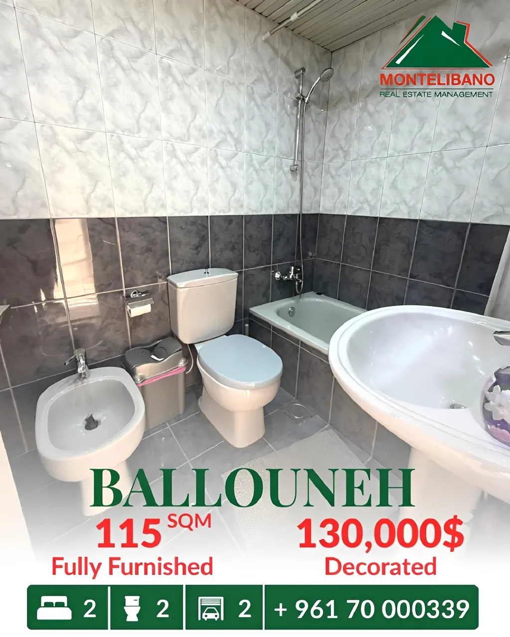 Apartment for sale in Ballouneh