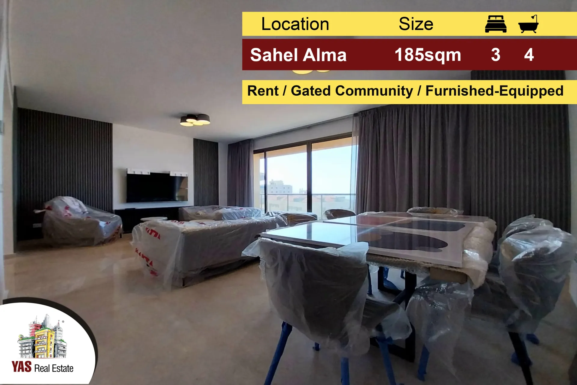 Apartment for Rent in Sahel Alma - 3 bed, 4 bath