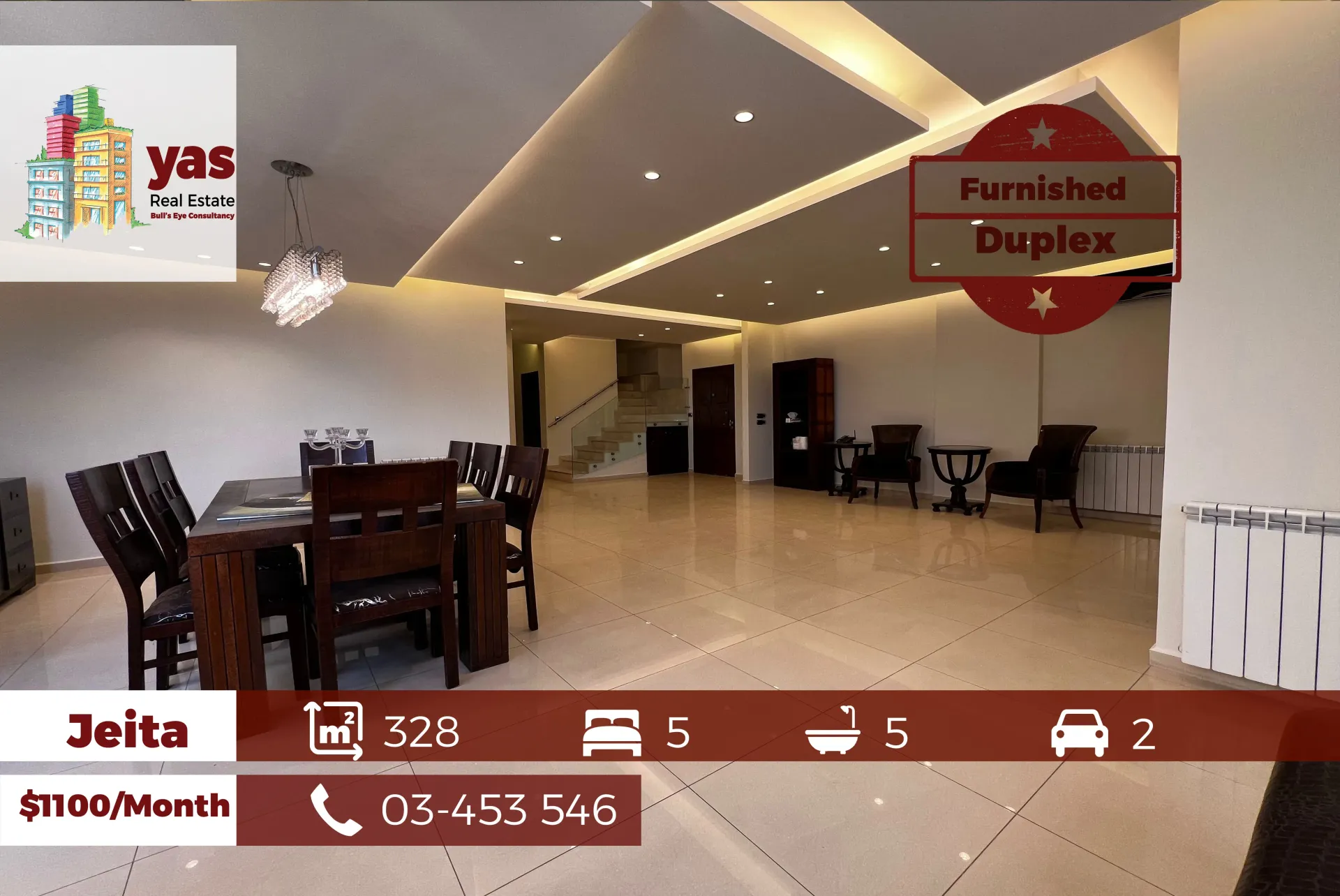 Apartment for Rent in Jeita - 5 bed, 5 bath