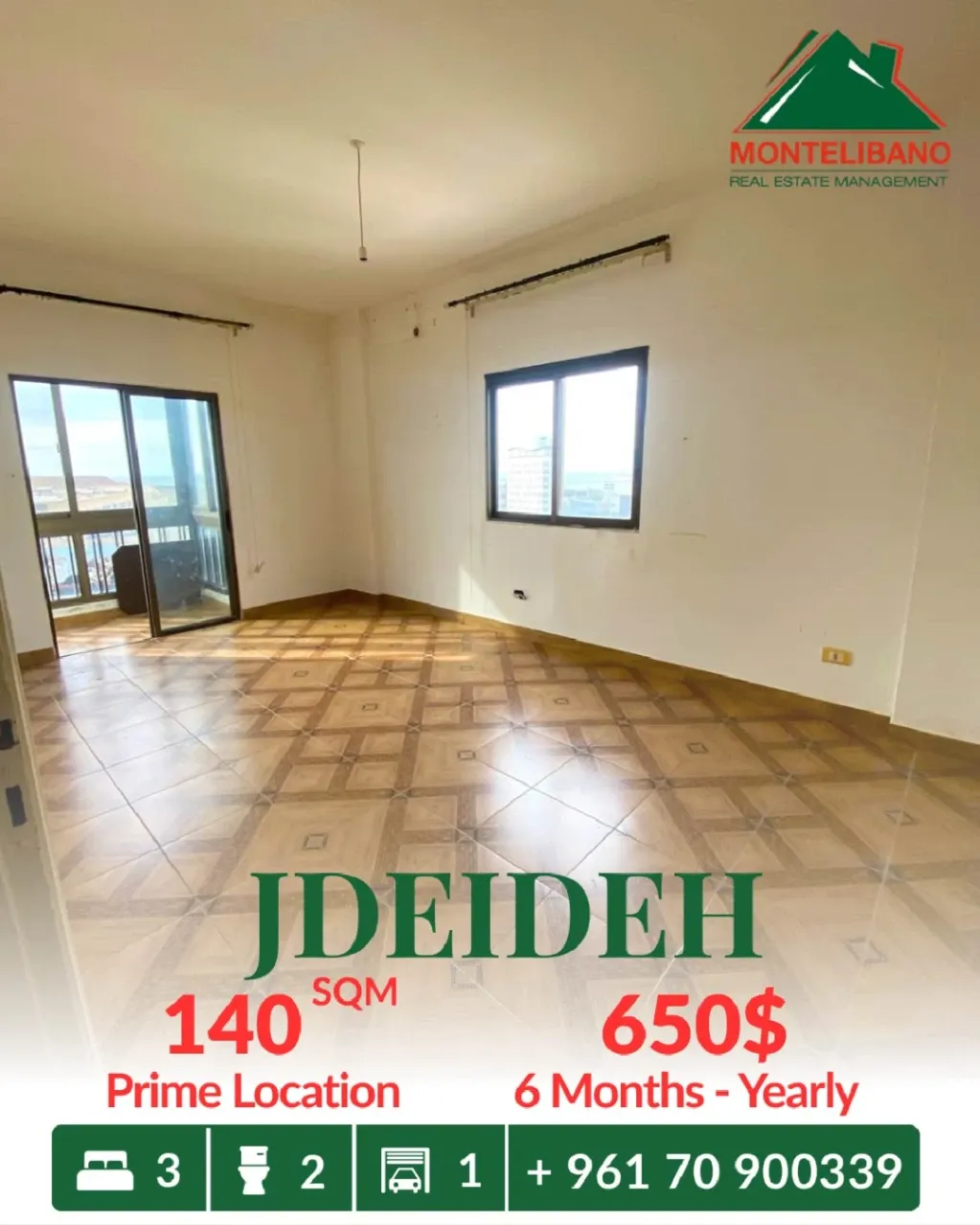 Apartment for rent in Jdeideh, Lebanon