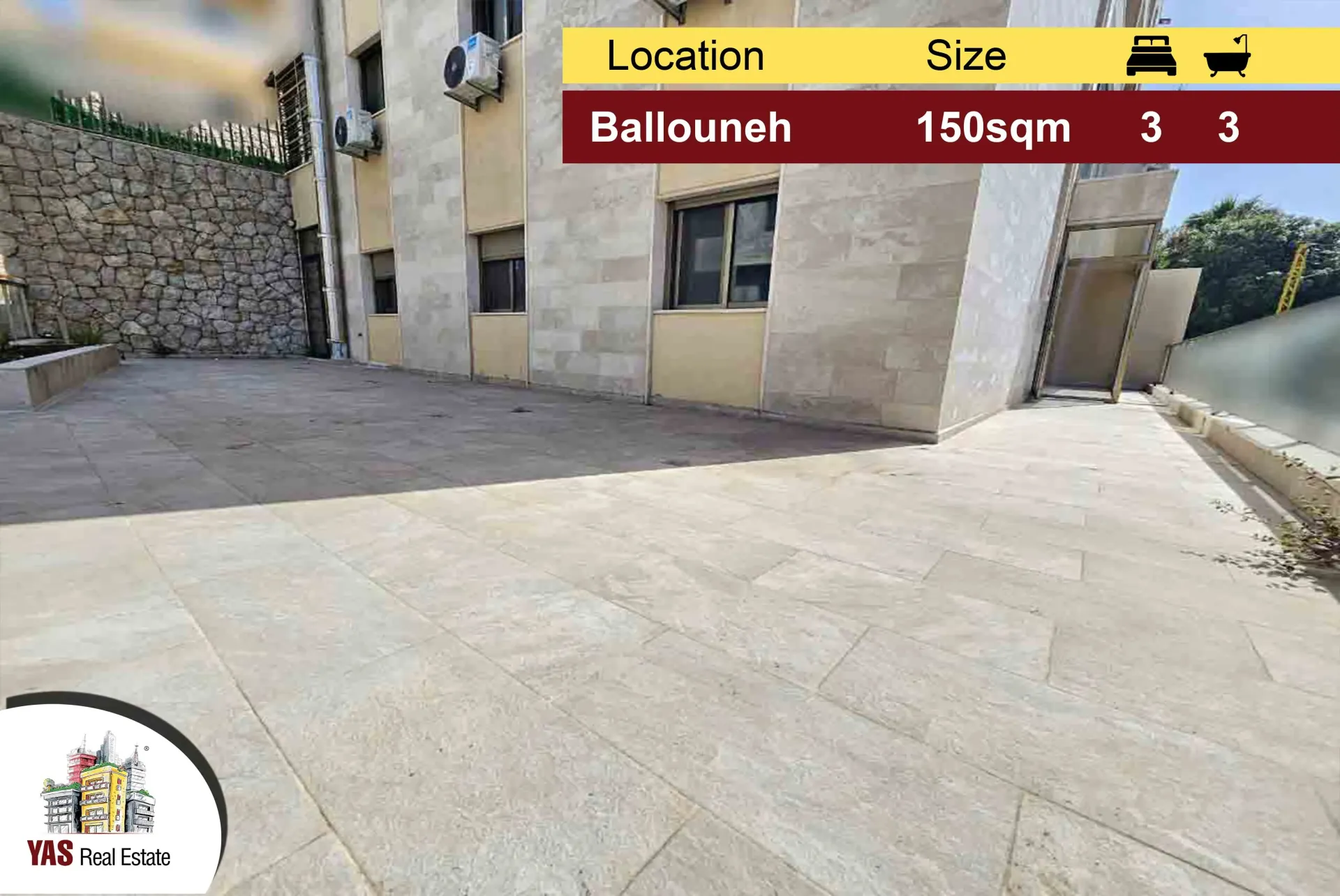 Apartment for Sale in Ballouneh - 3 bed, 3 bath