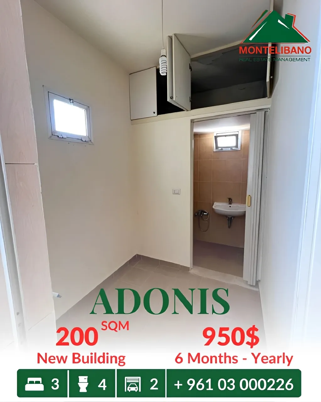 Apartment for rent in Adonis, Lebanon