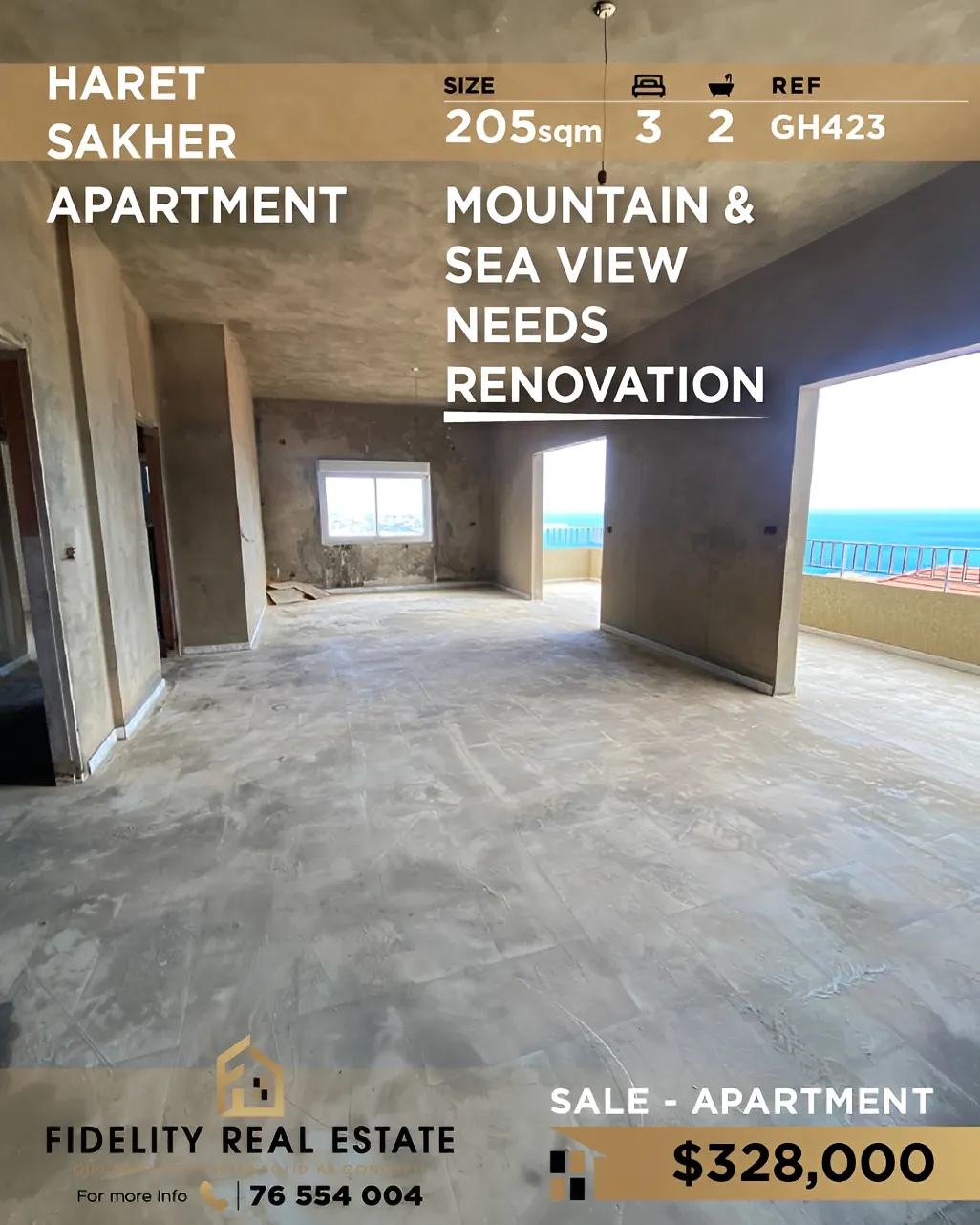 Apartment for sale in Haret Sakher, Lebanon - 3 bed, 2 bath