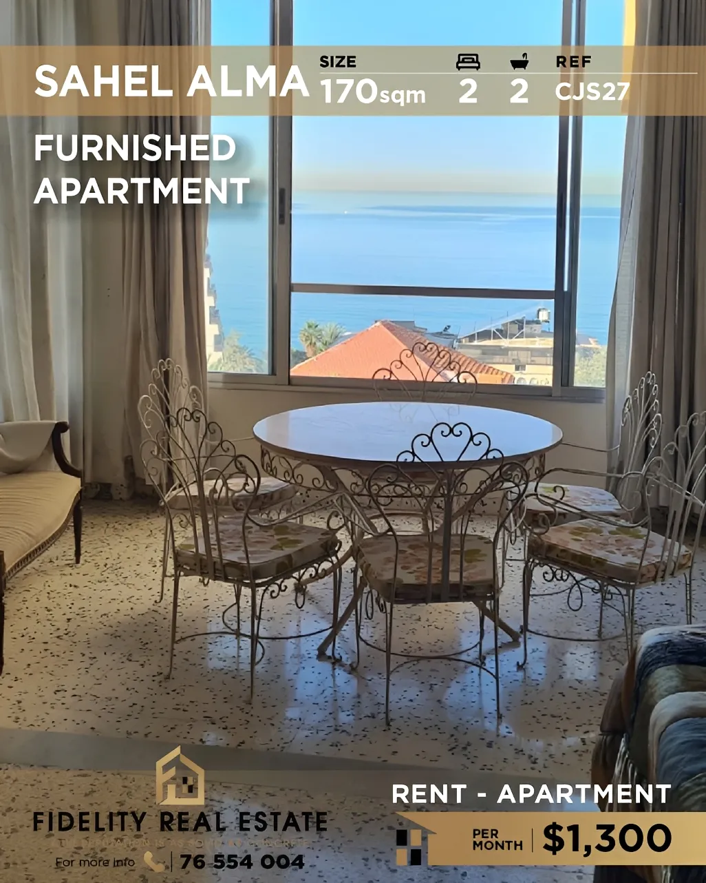 Apartment for rent in Sahel Aalma, Lebanon - 2 bed, 2 bath