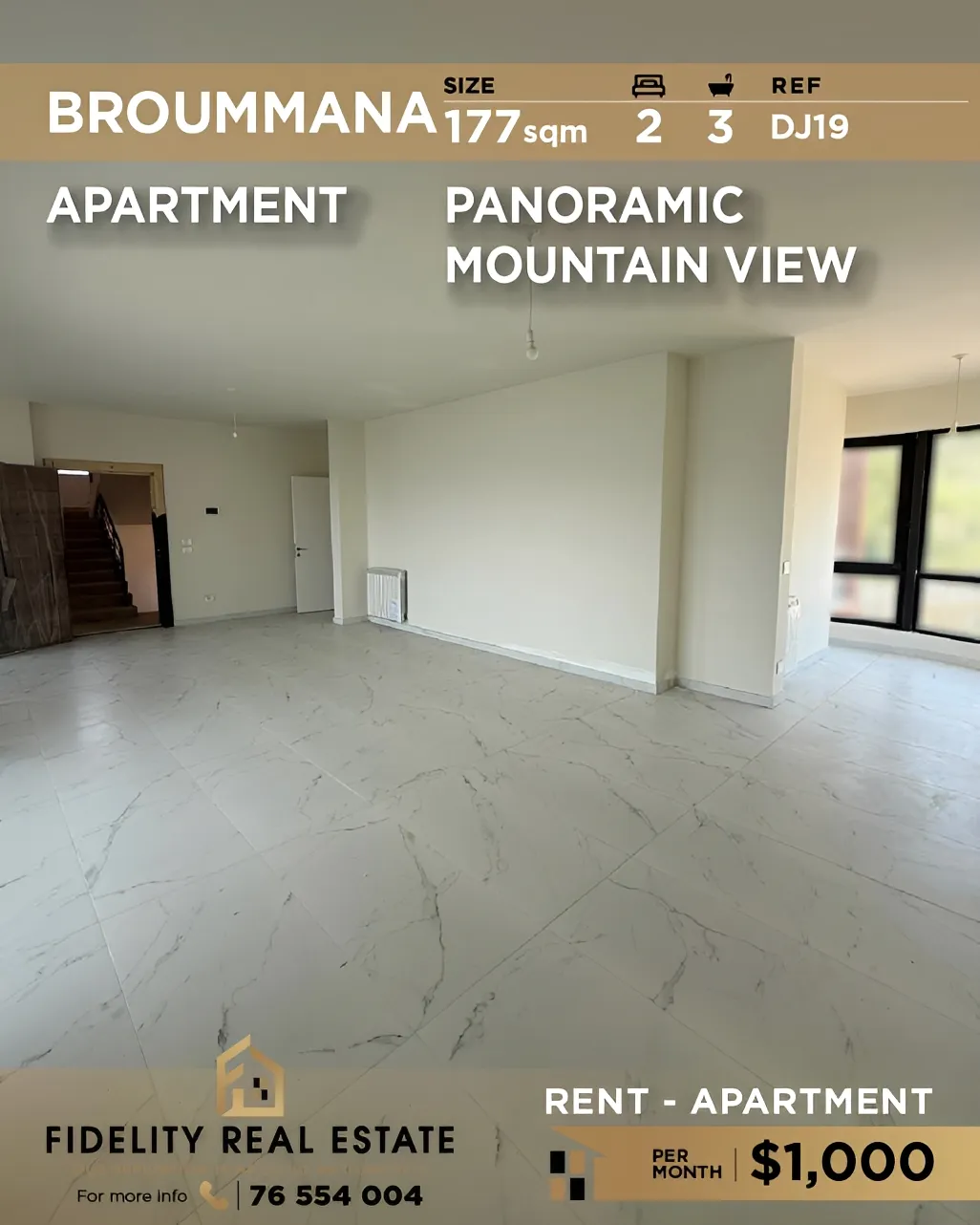 Apartment for rent in Broummana, Lebanon - 2 bed, 3 bath