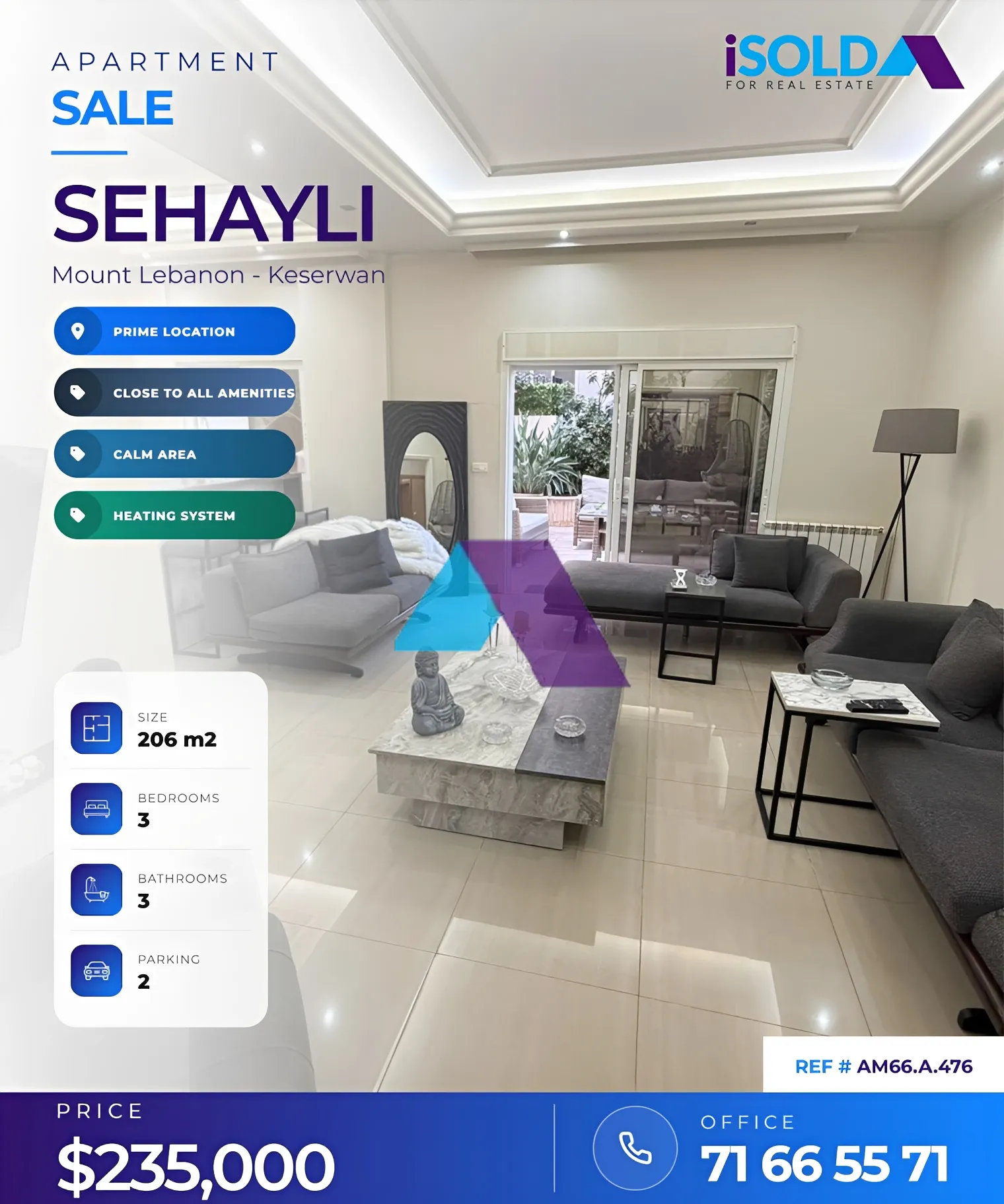 Apartment for sale in Sehayleh, Lebanon