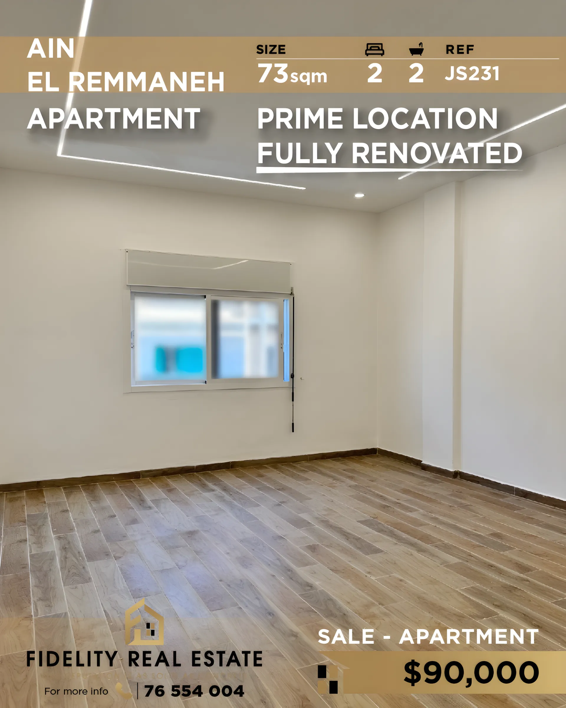 Apartment for sale in Ain El Remmaneh, Lebanon - 2 bed, 2 bath