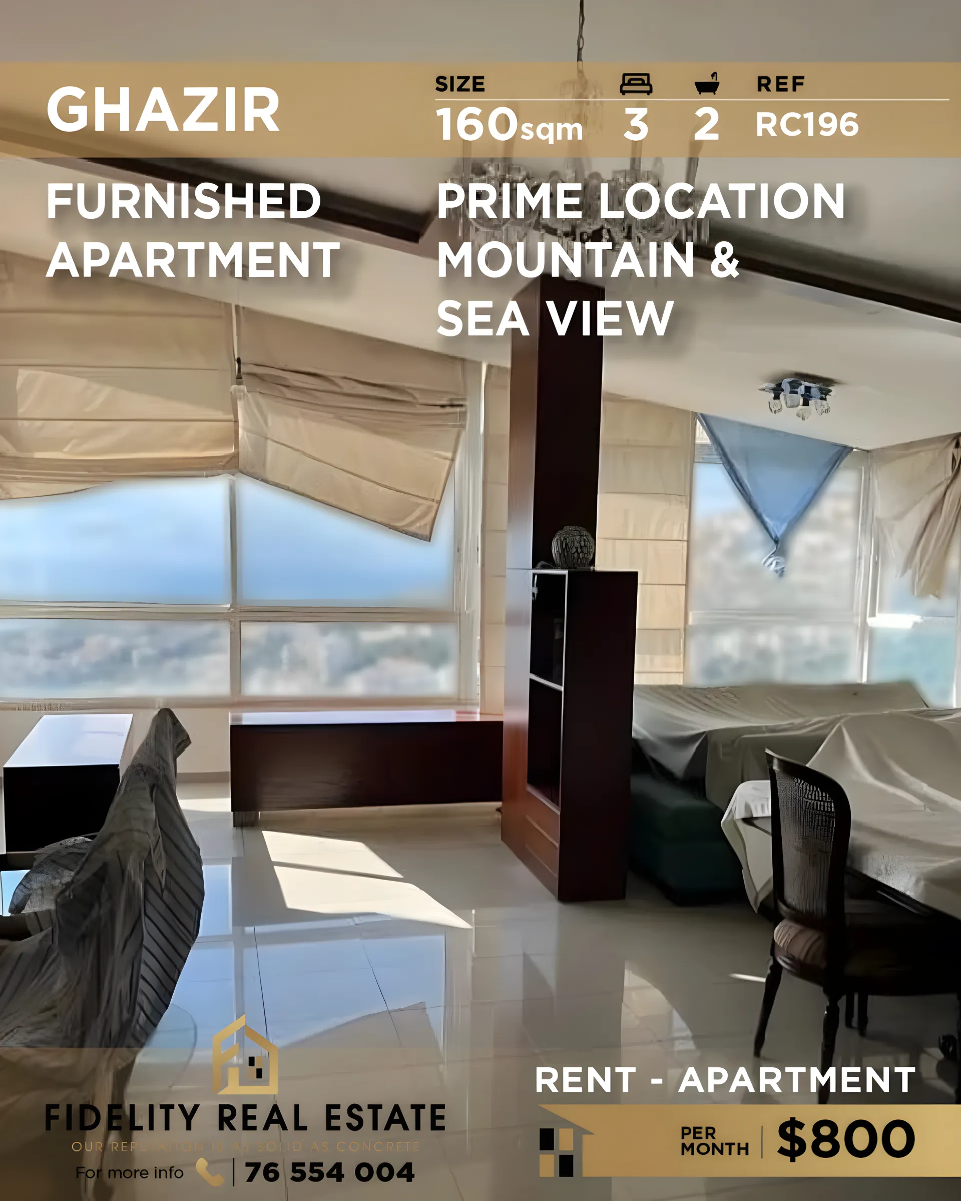 Apartment for rent in Ghazir, Lebanon - 3 bed, 2 bath