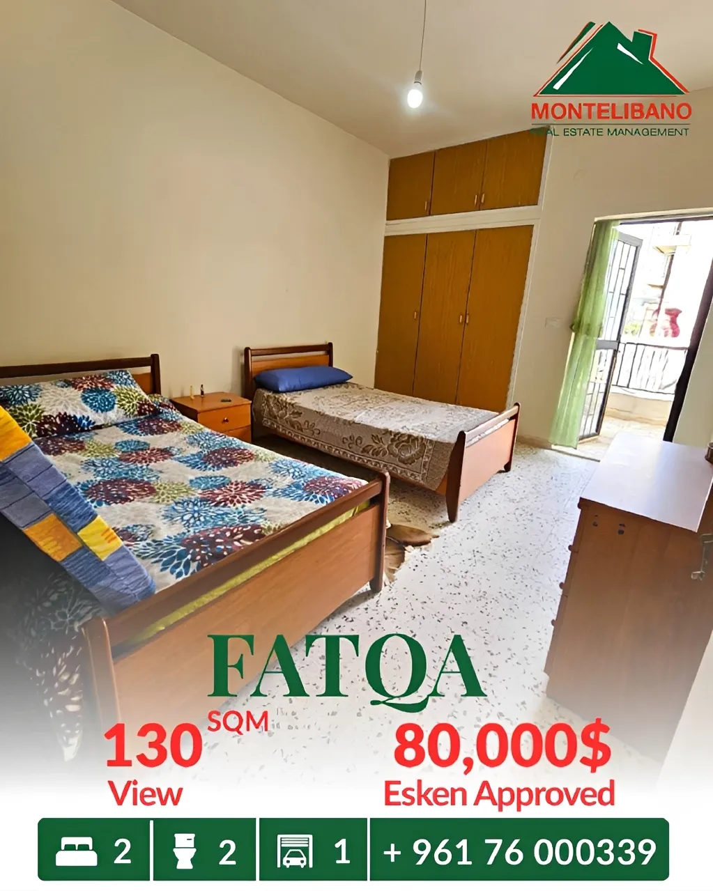 Apartment for sale in Fatqa, Lebanon