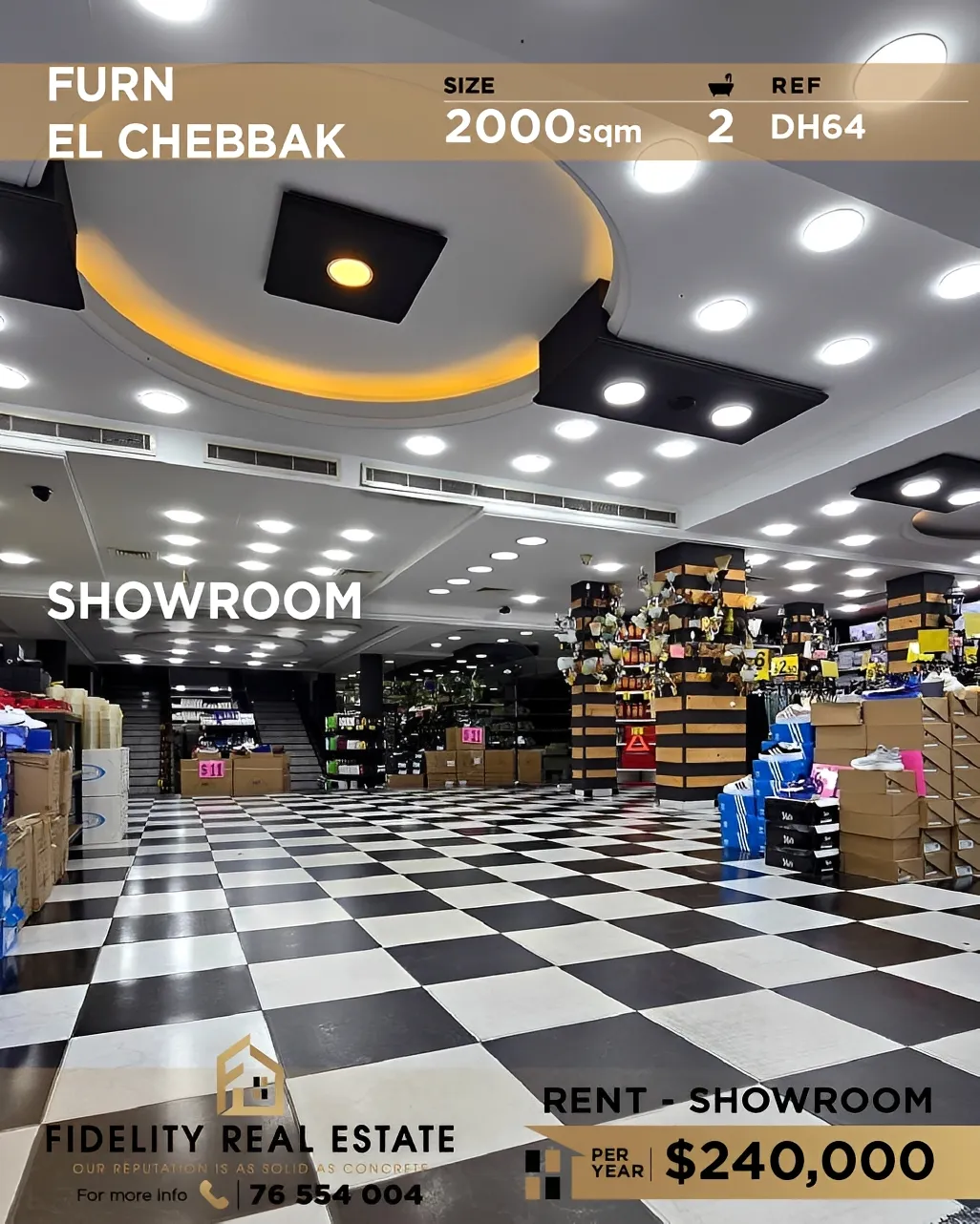 Showroom for rent in Forn El Chebbak, Lebanon