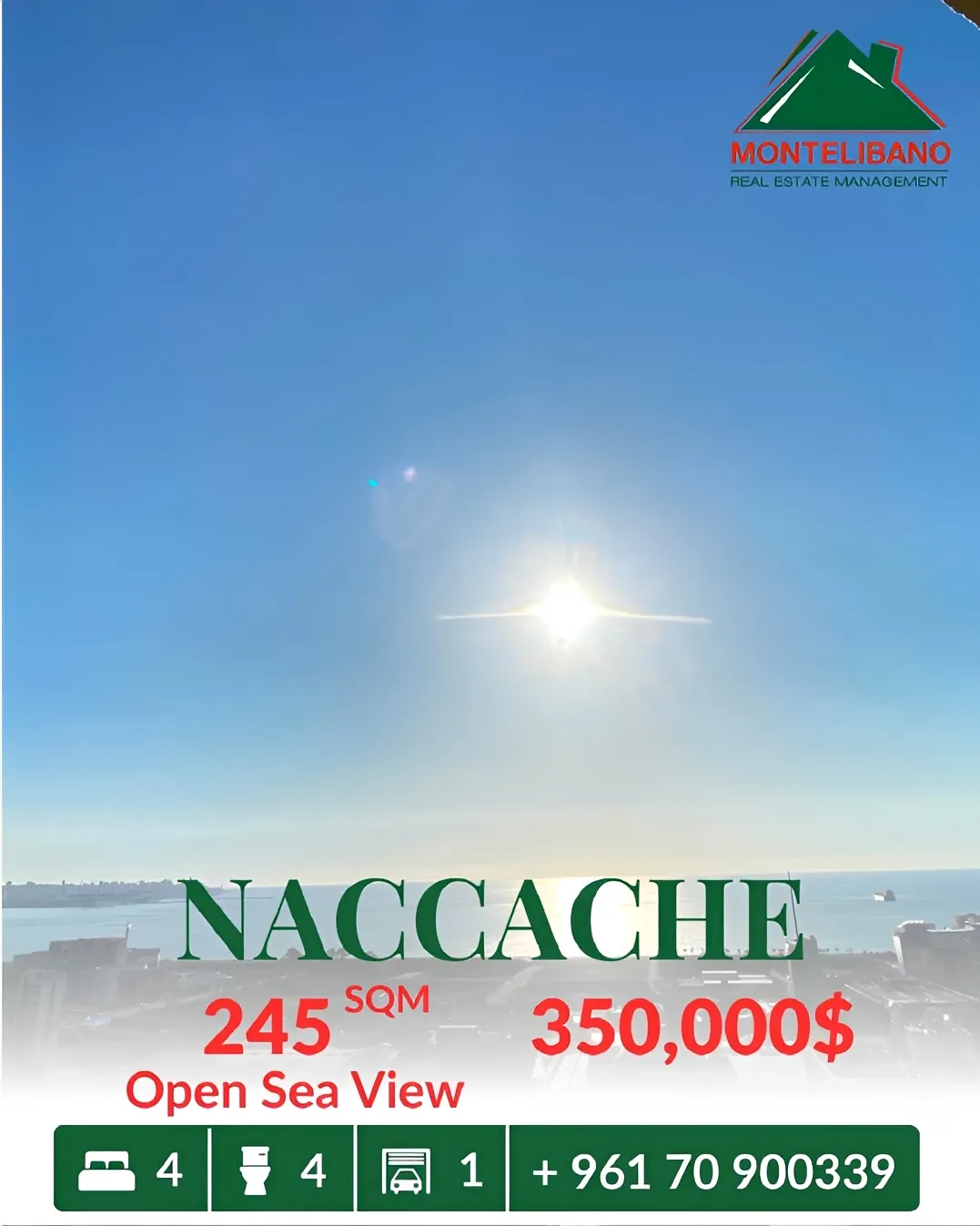 Apartment for sale in Naccache, Lebanon - 4 bed, 4 bath