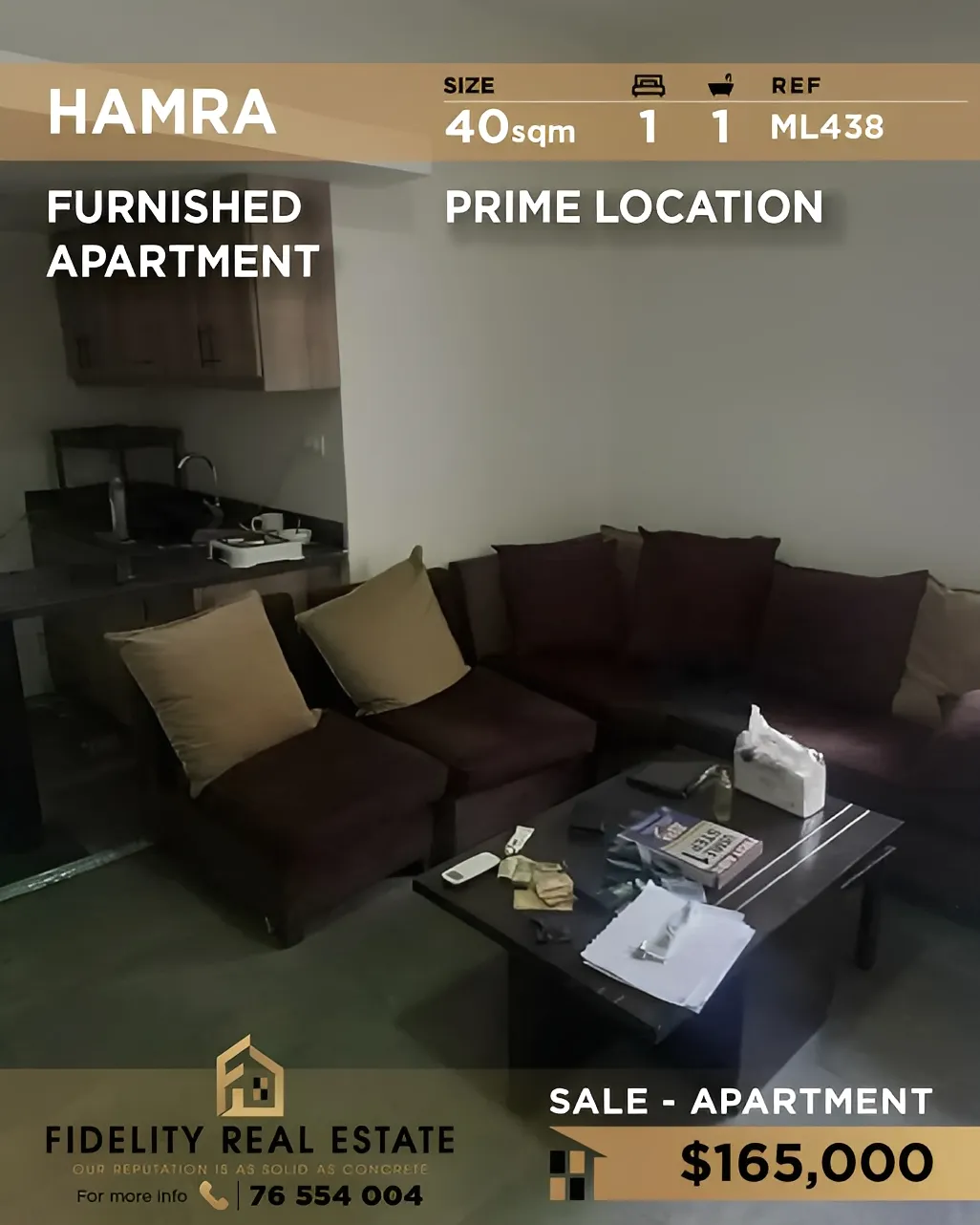 Apartment for Sale in Hamra, Beirut, Lebanon - 1 bed, 1 bath