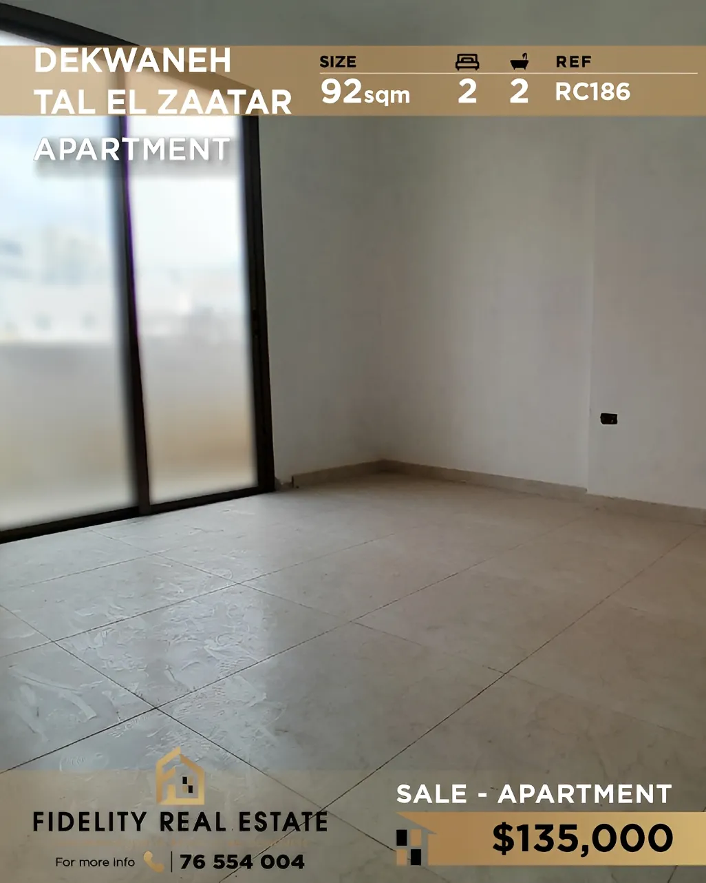 Apartment for Sale in Dekwaneh, Lebanon - 2 bed, 2 bath