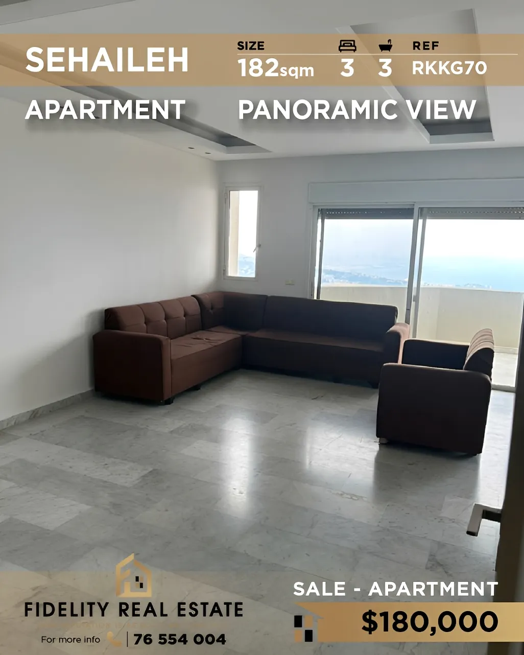 Apartment for sale in Sehayleh, Lebanon - 3 bed, 3 bath