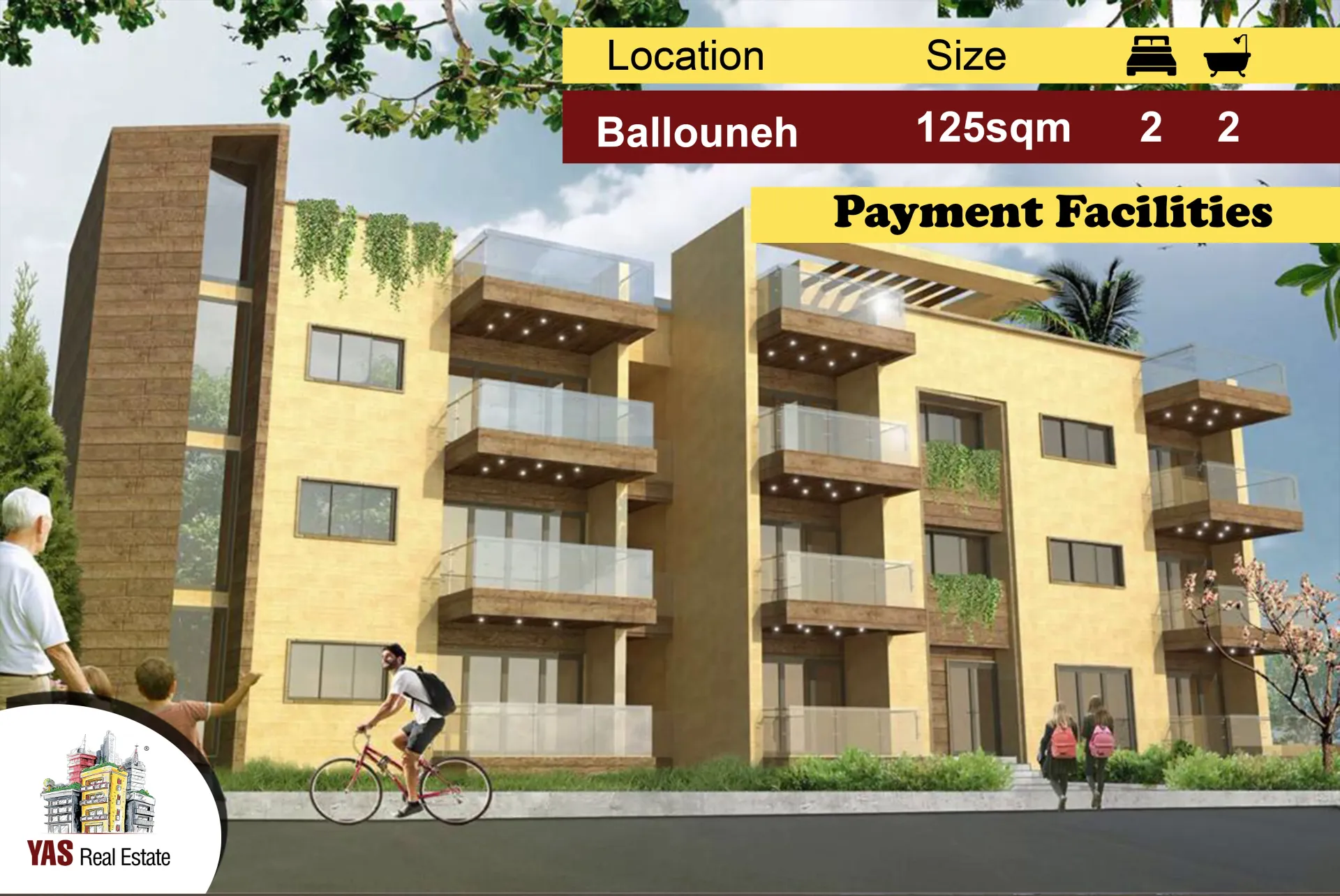 Apartment for Sale in Ballouneh - 2 bed, 2 bath