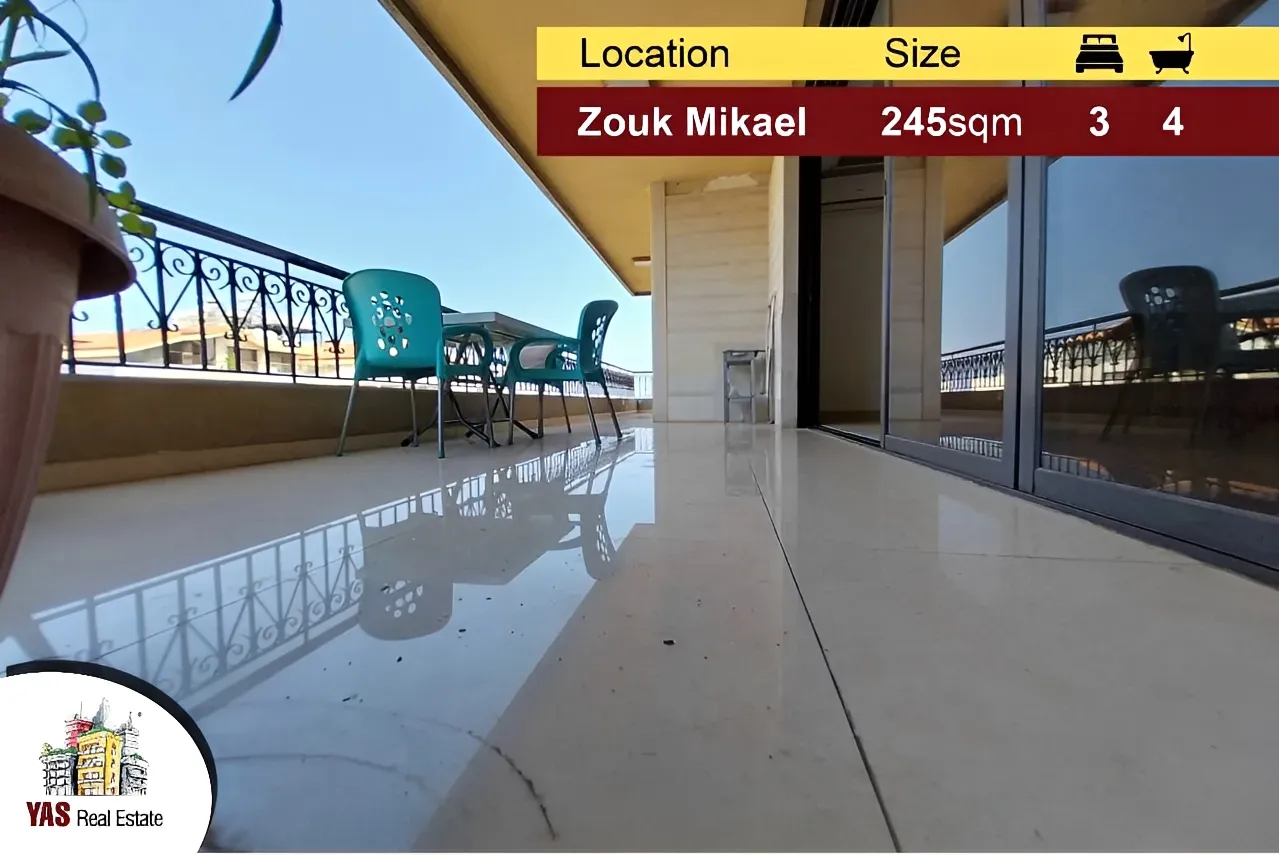 Apartment for Sale in Zouk Mikael - 3 bed, 4 bath