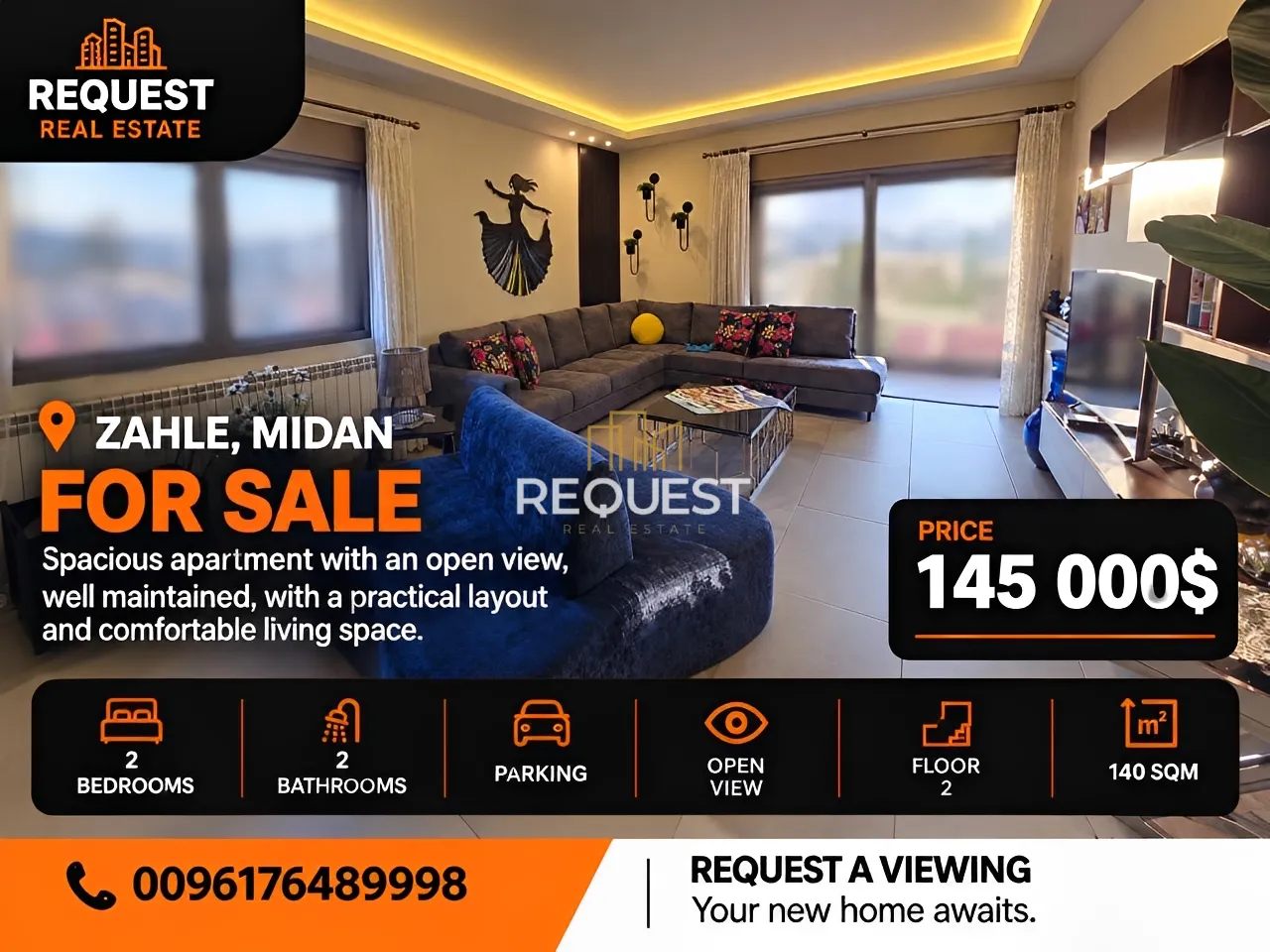 Apartment for sale in Zahlé
