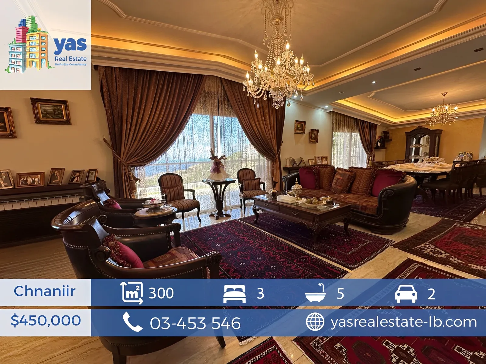 Apartment for Sale in Chnanir - 3 bed, 5 bath