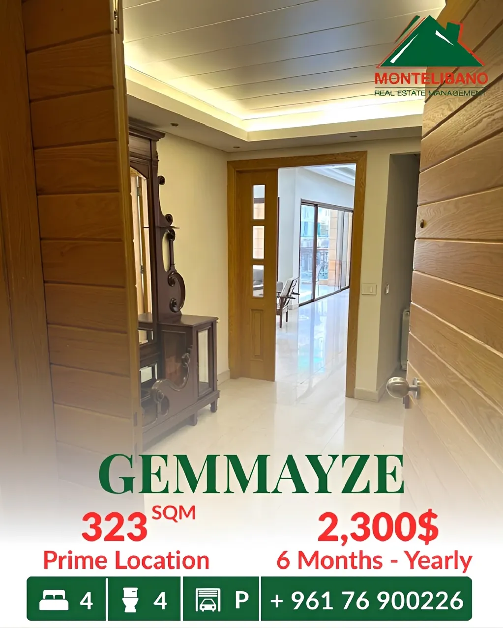 Apartment for rent in Gemmayzeh, Beirut, Lebanon