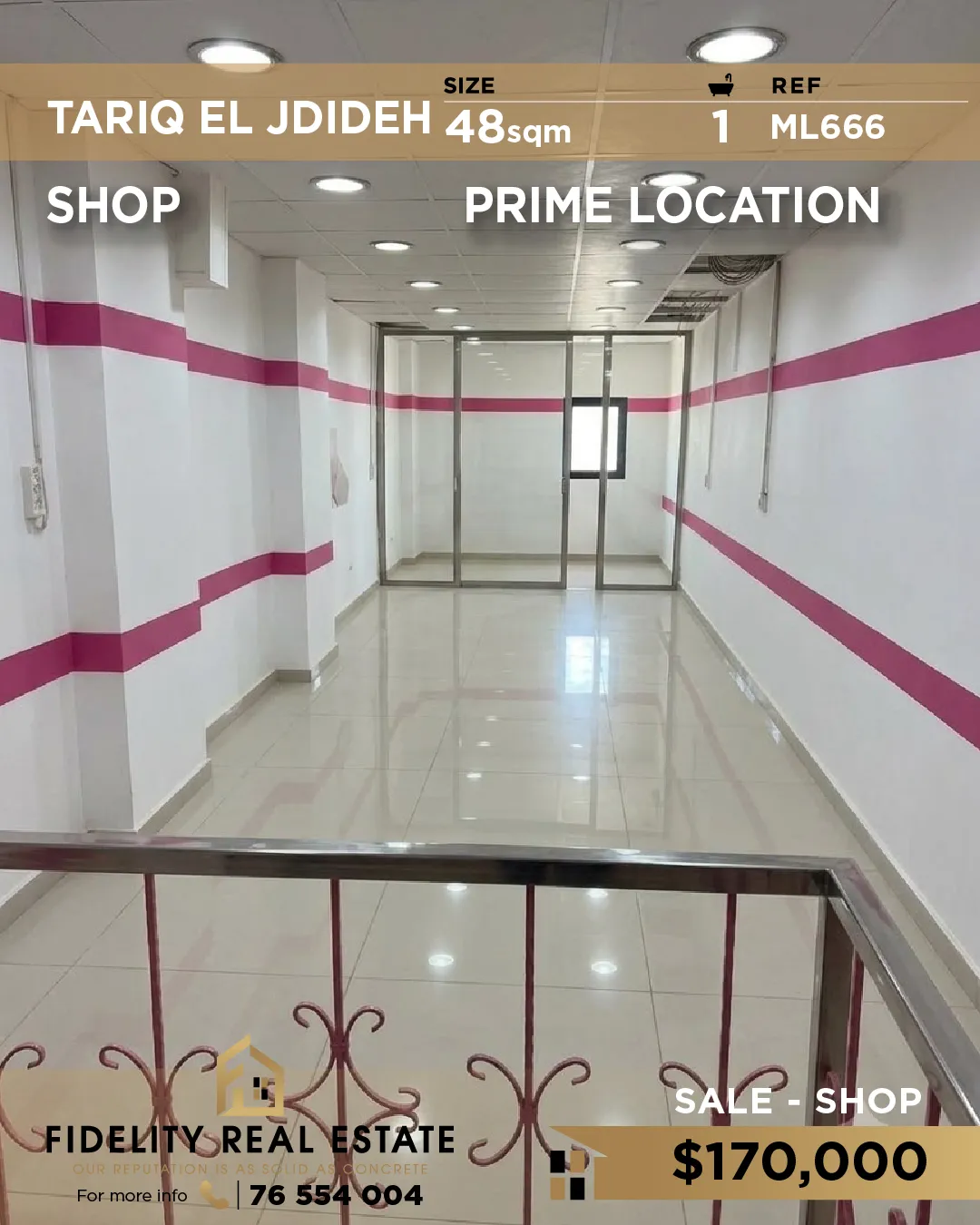 Shop for sale in Tariq El Jdideh, Beirut, Lebanon